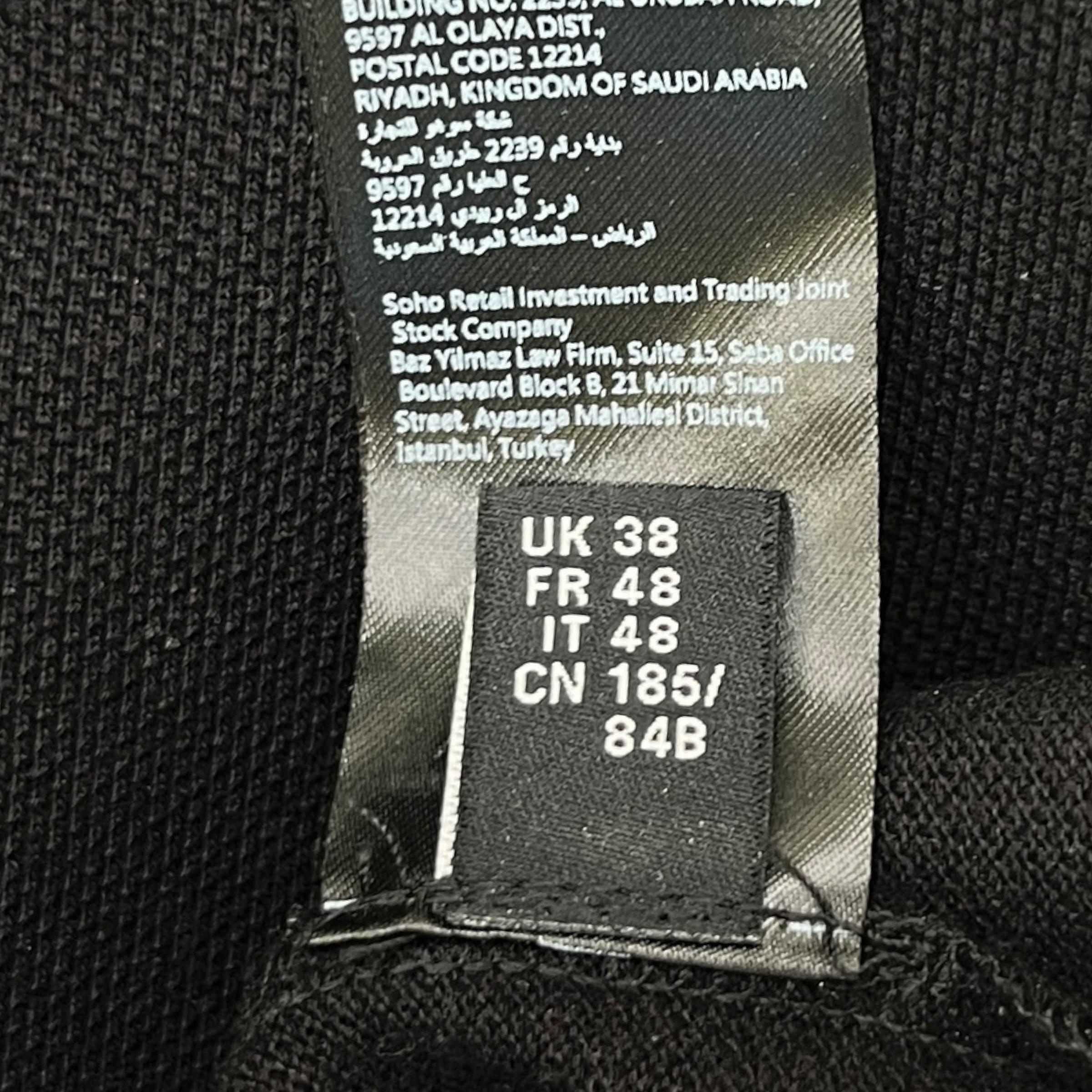 Men's Embroidered Logo Polo Shirt Black Size M