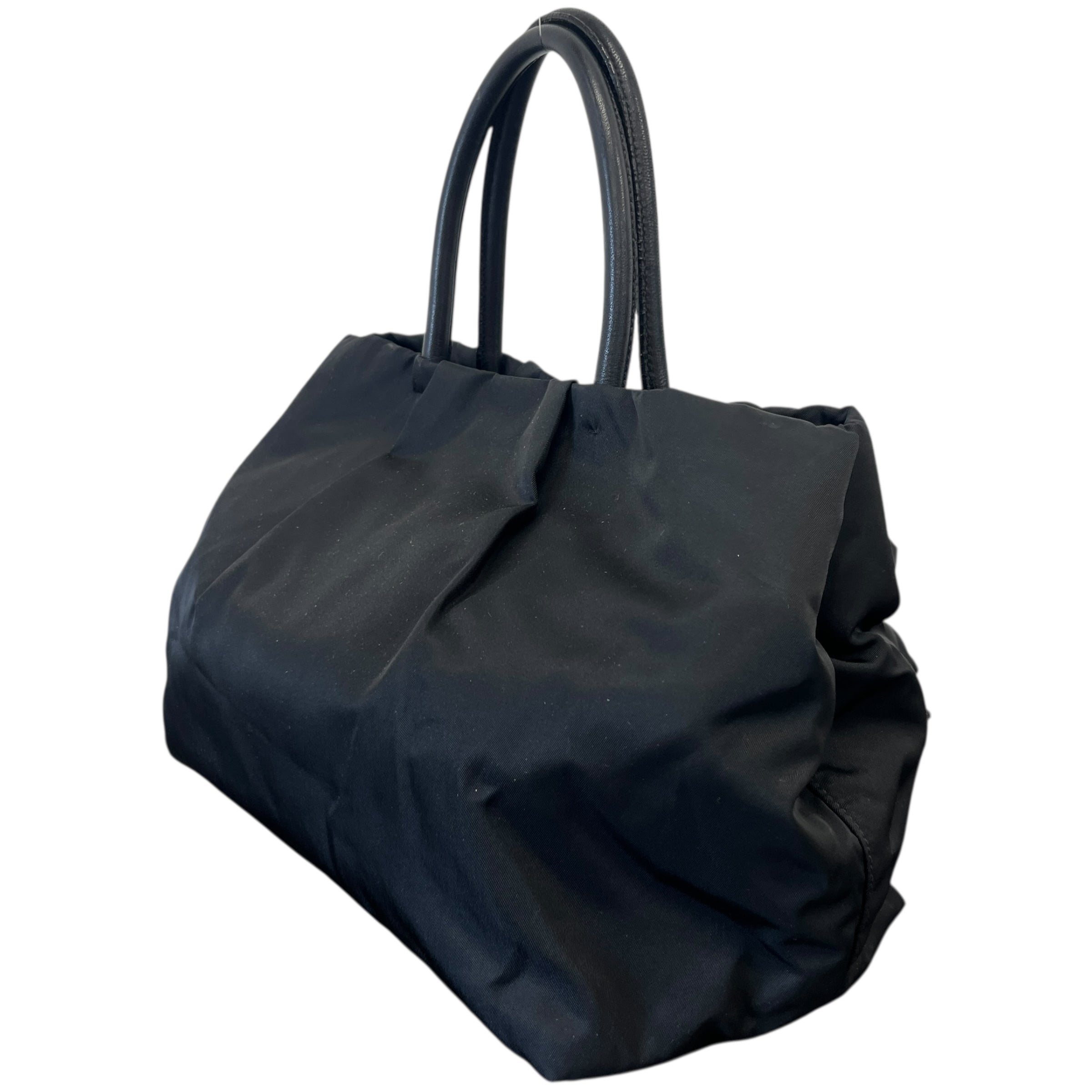 Women's Nylon Roses Handbag Black