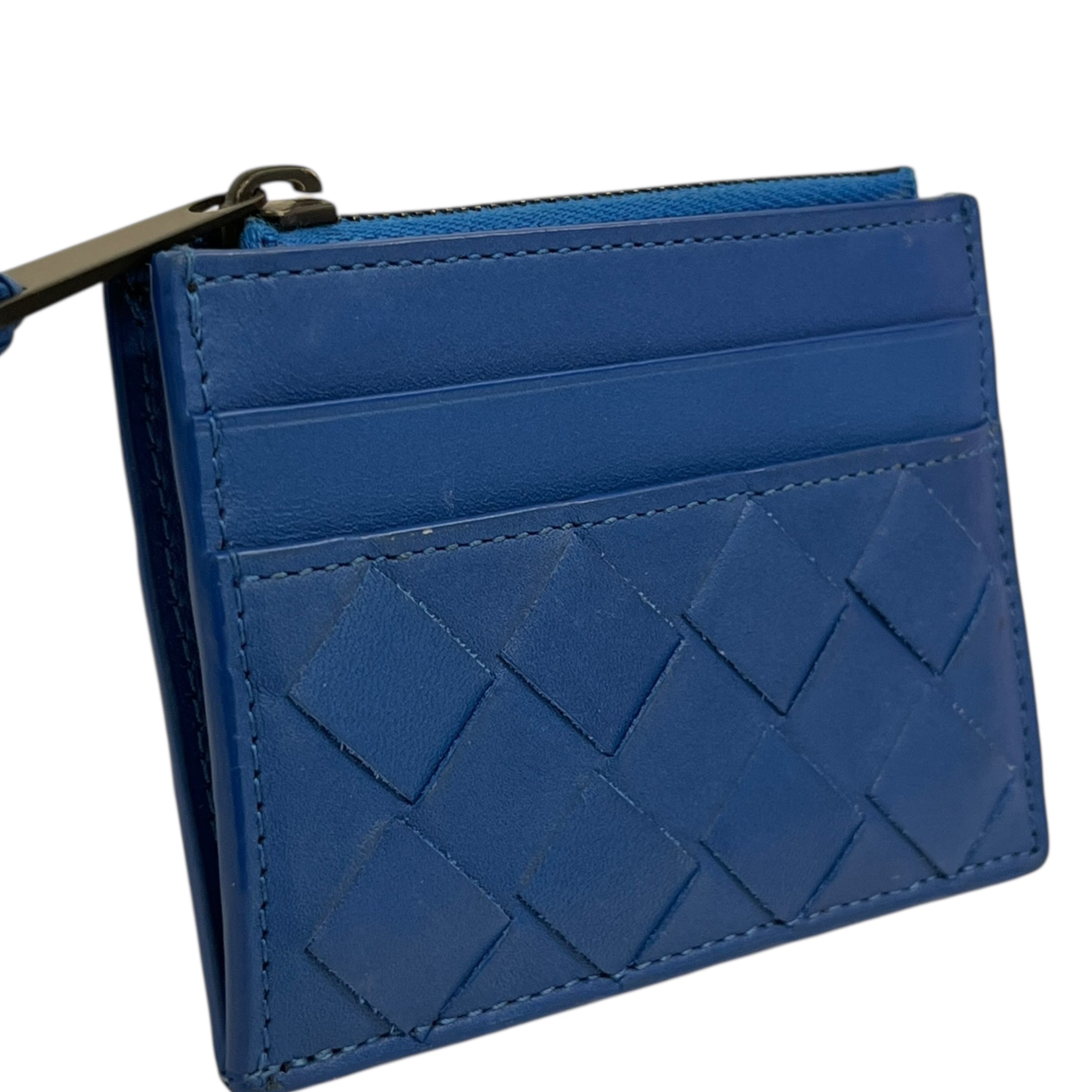 Women's Lanyard Woven Card Holder Blue