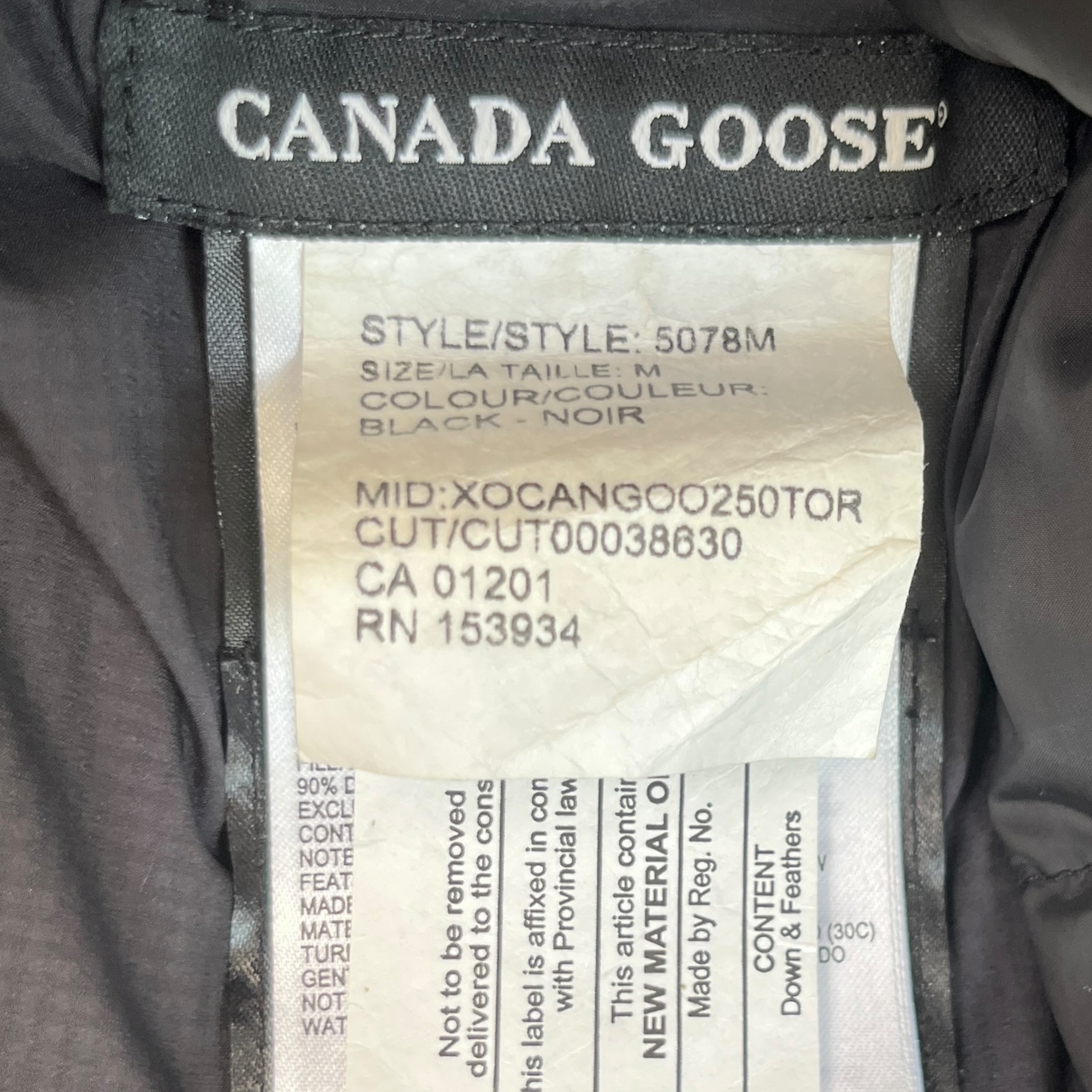 Men's Lodge Hoody Down Jacket Black Size M