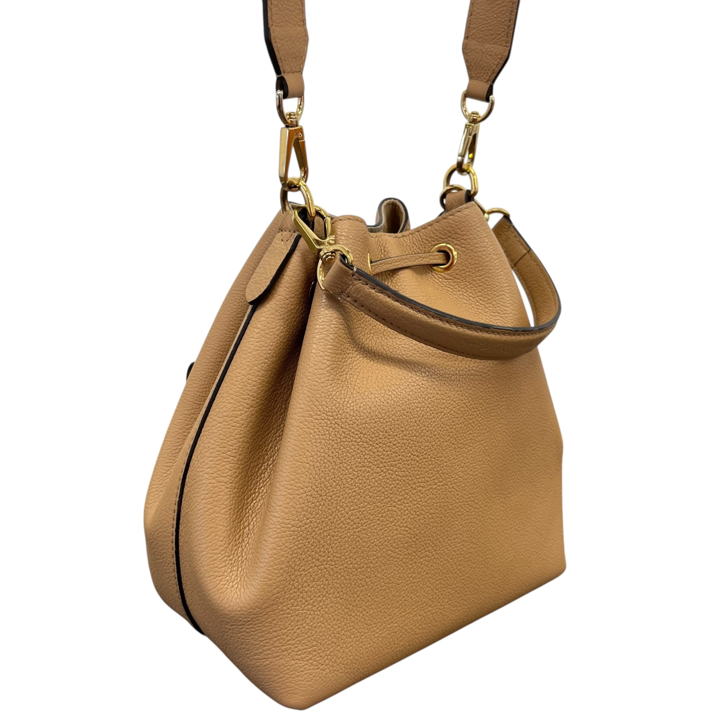 Women's Lock Me Bucket Bag Beige