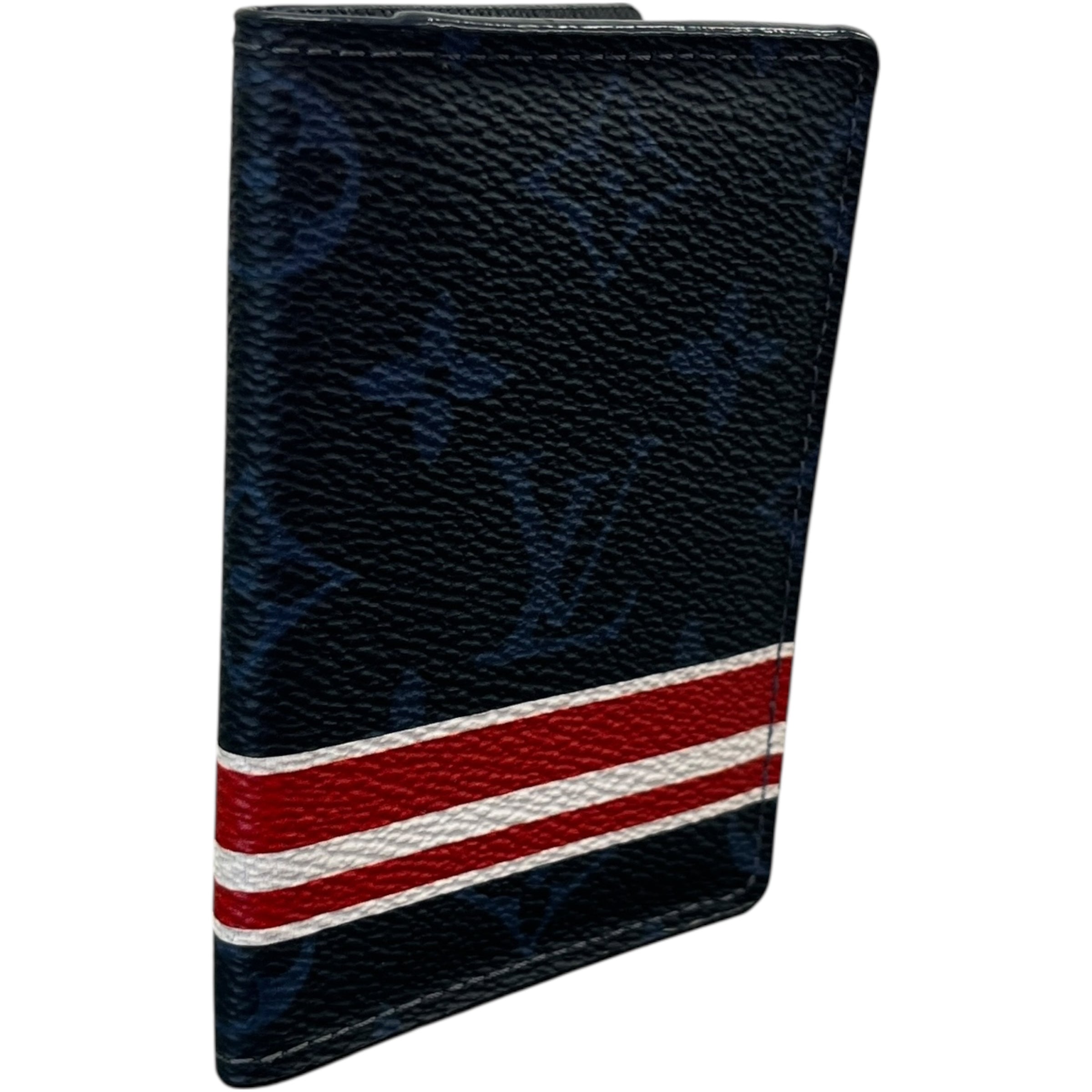 Men's Monogram Colbalt Navy Pocket Organiser Card Holder Navy
