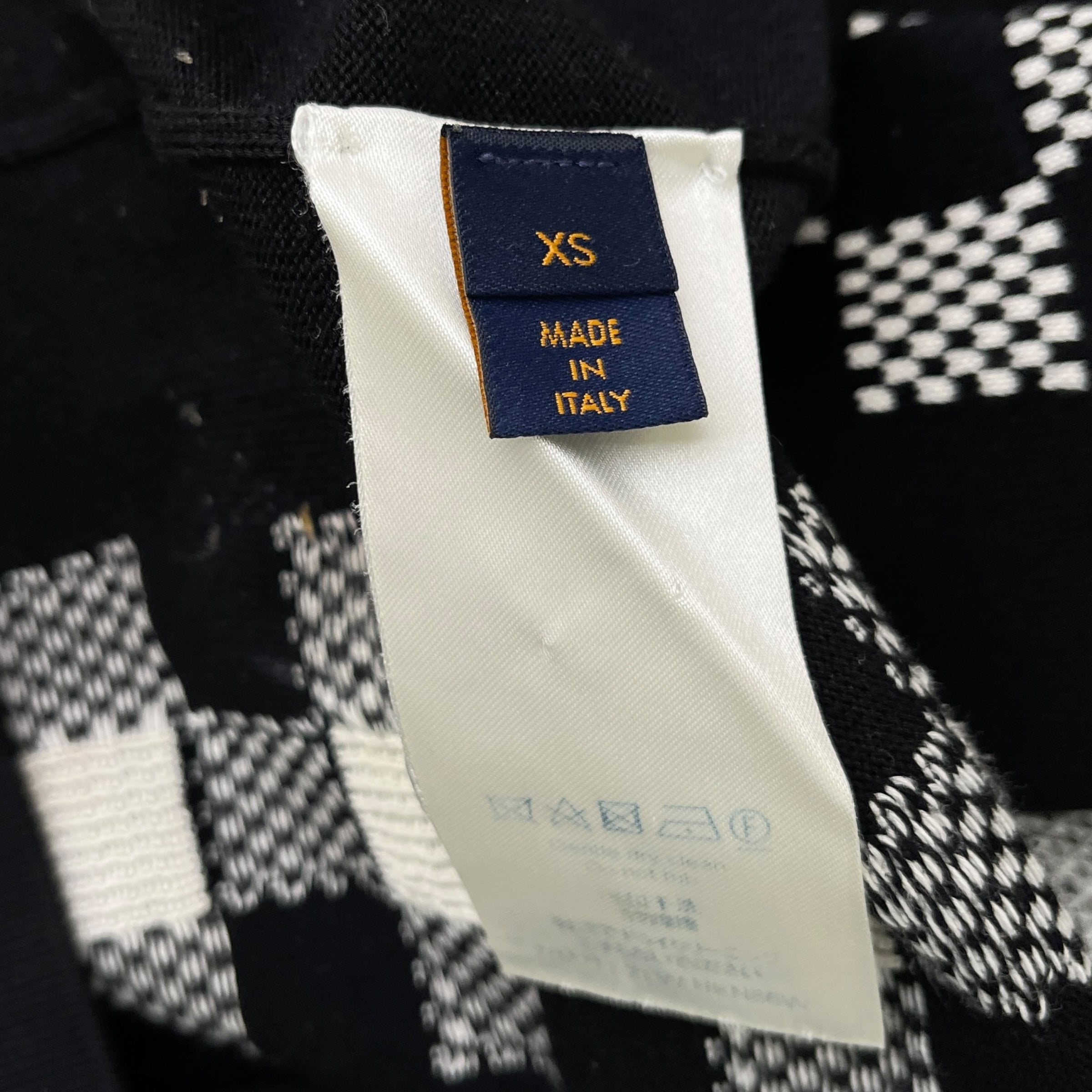 Men's Damier Stripe Jacquard T-Shirt Black Size XS