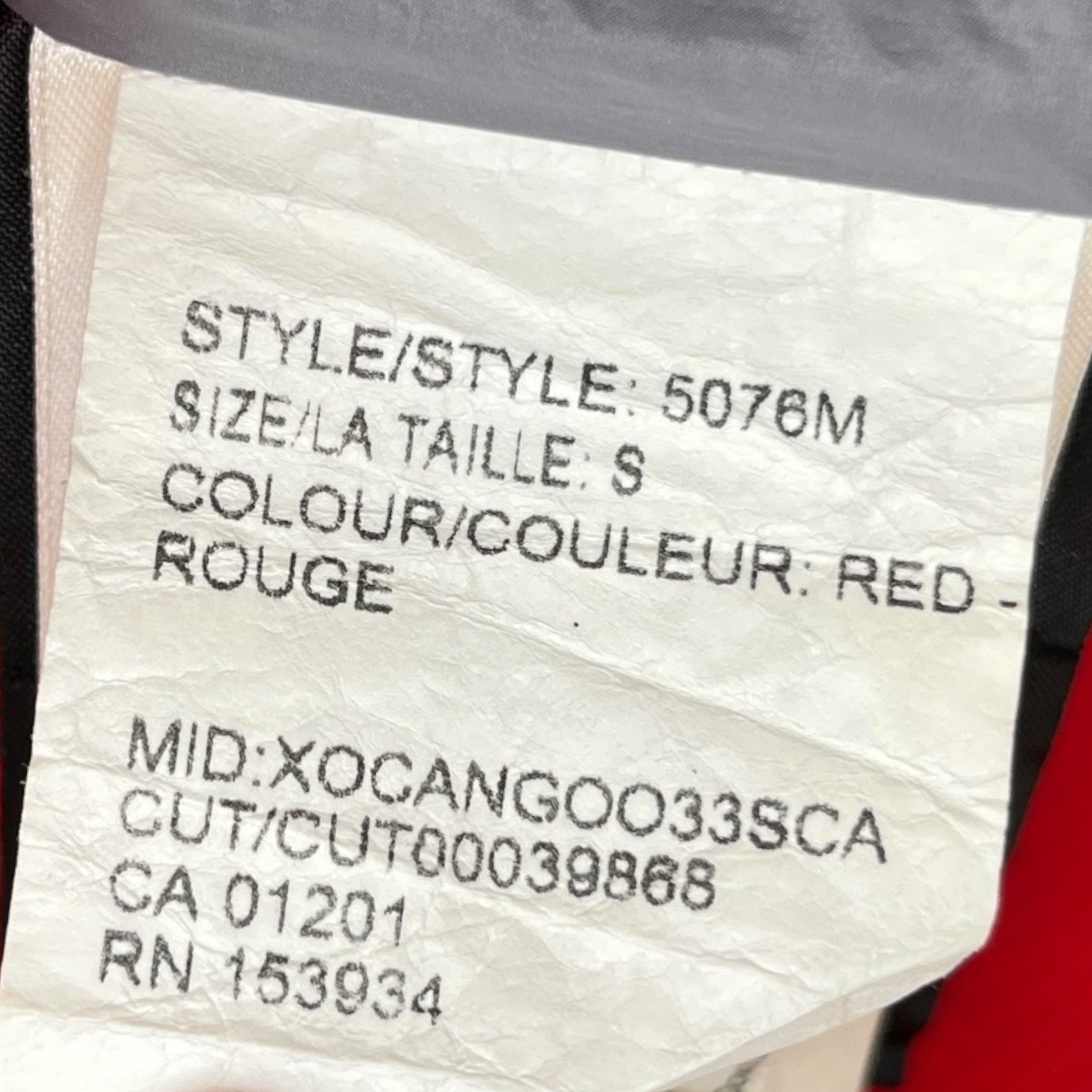 Men's Armstrong Down Jacket Red Size S