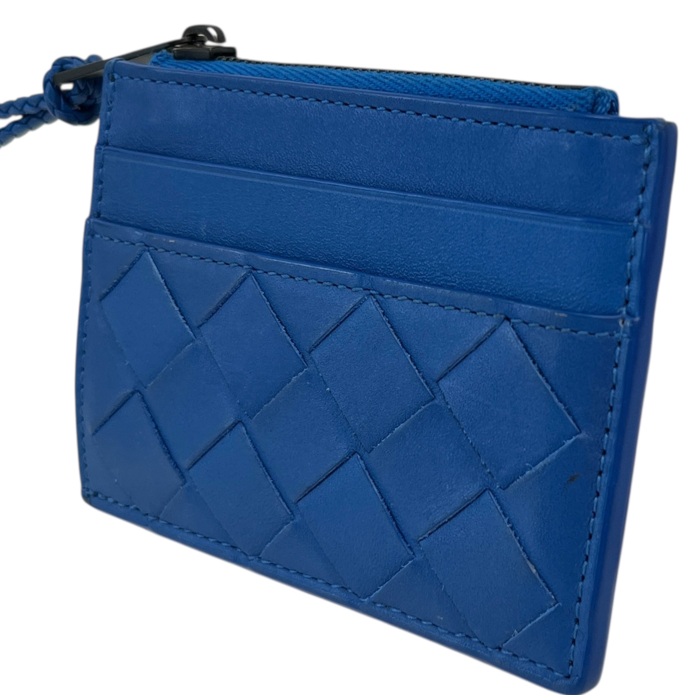 Women's Lanyard Woven Card Holder Blue