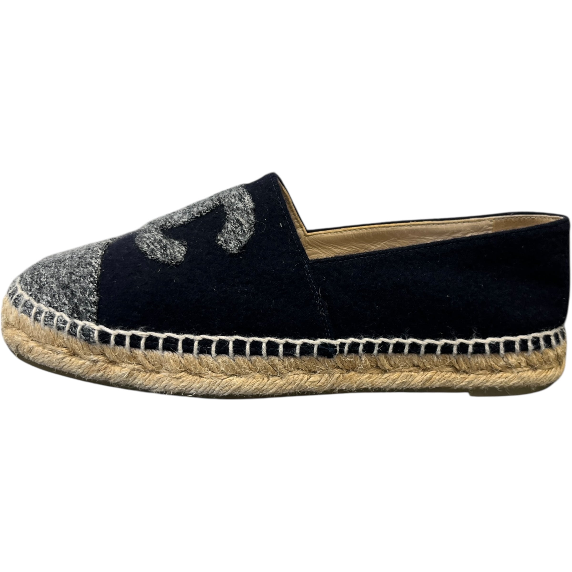 Women's Cc Tweed Espadrilles Navy Size EU 37 / UK 4