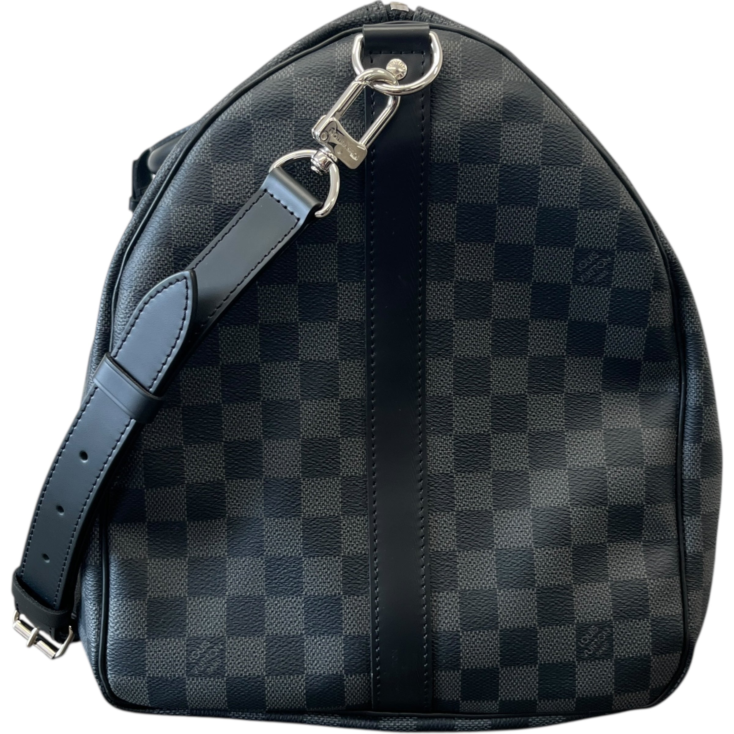 Men's Damier Graphite Keepall Bandoulière 55 Bag Charcoal
