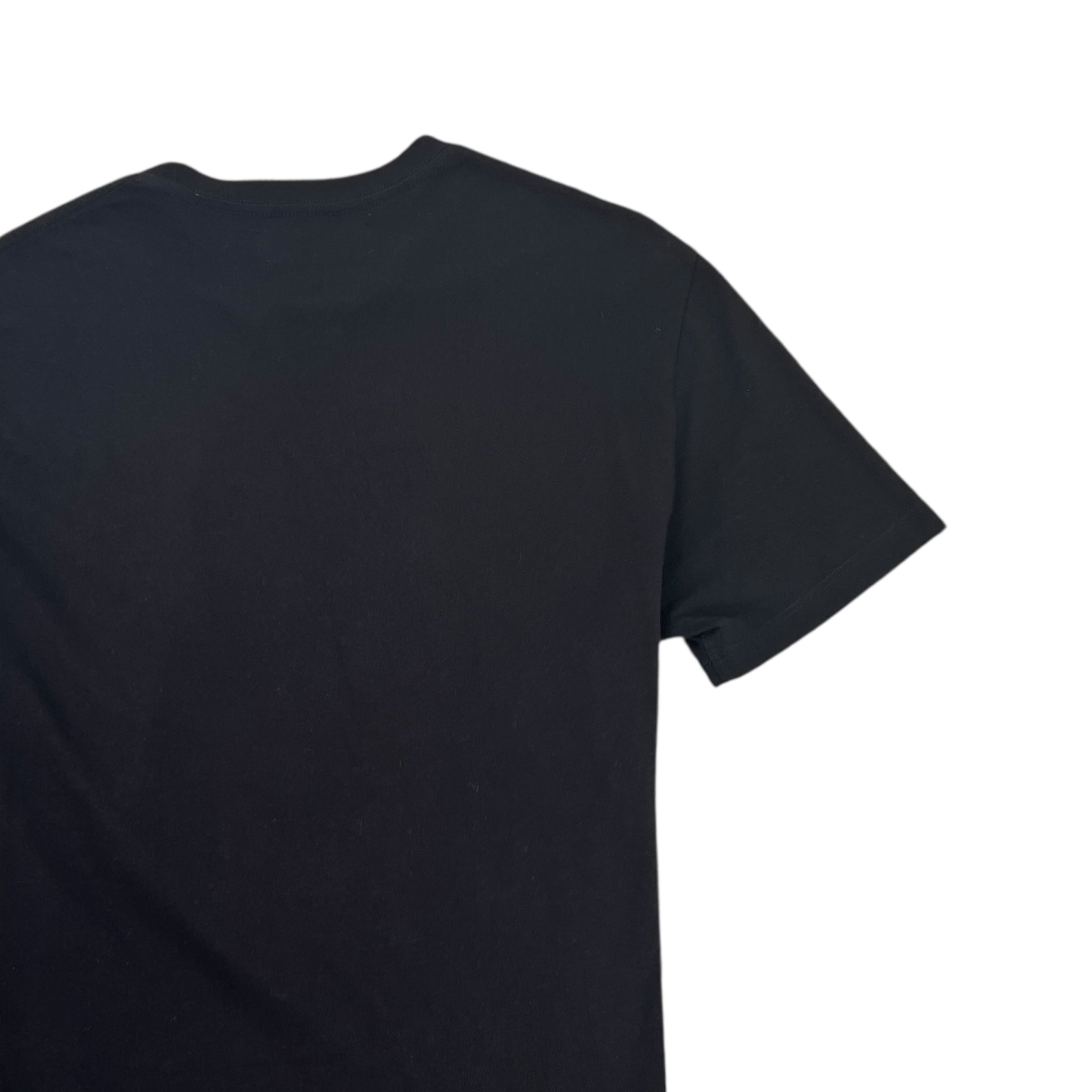 Men's Floral Logo Print T-Shirt Black Size M