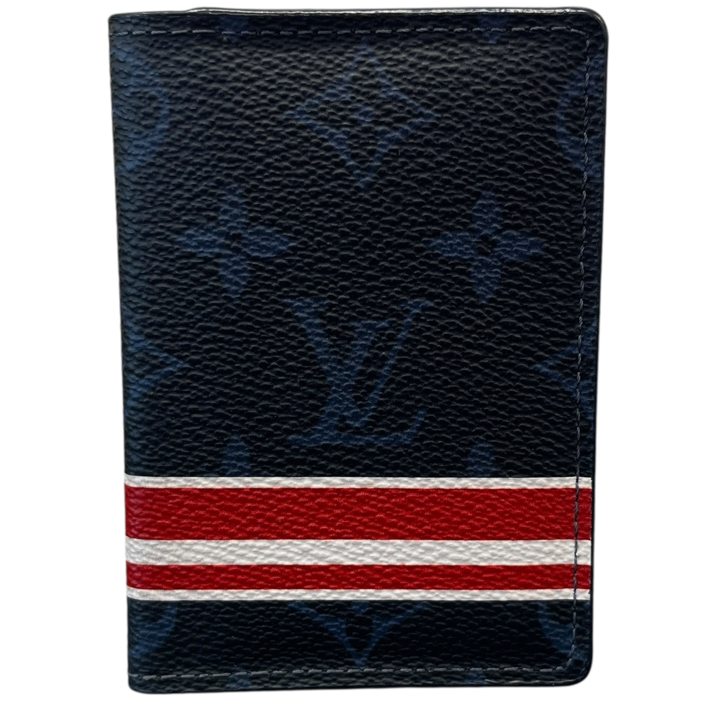 Men's Monogram Colbalt Navy Pocket Organiser Card Holder Navy
