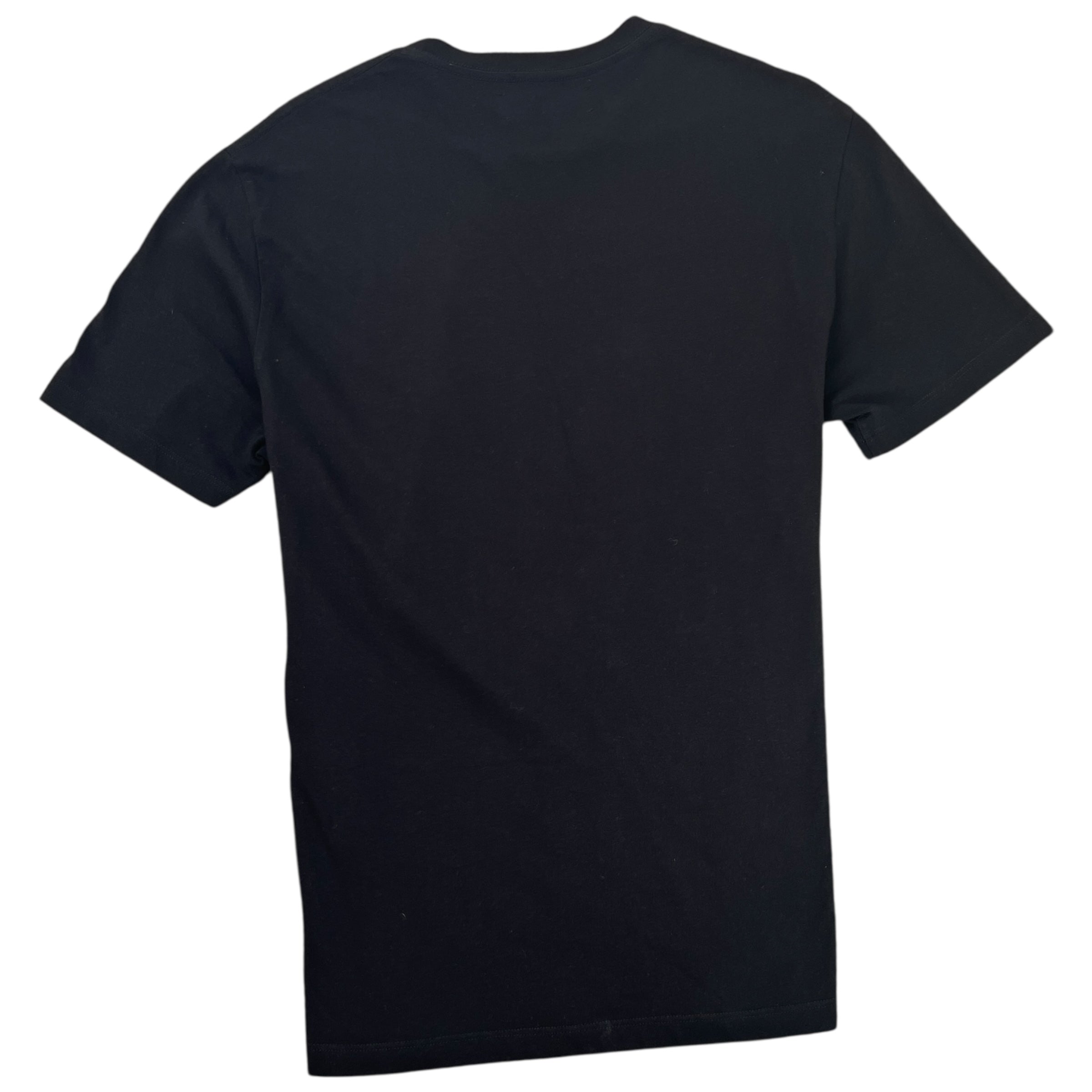 Men's Floral Logo Print T-Shirt Black Size M