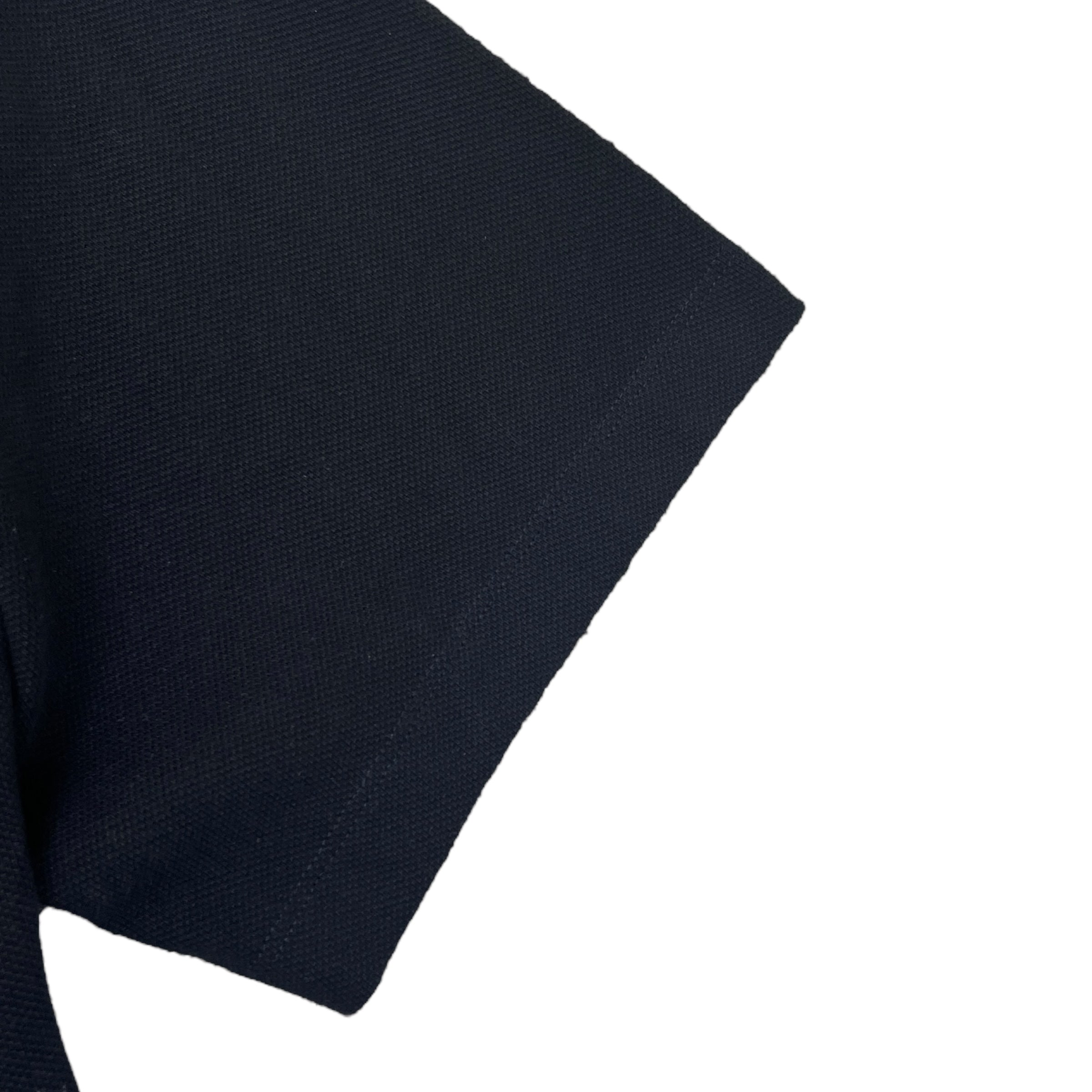 Men's Embroidered Logo Polo Shirt Black Size M