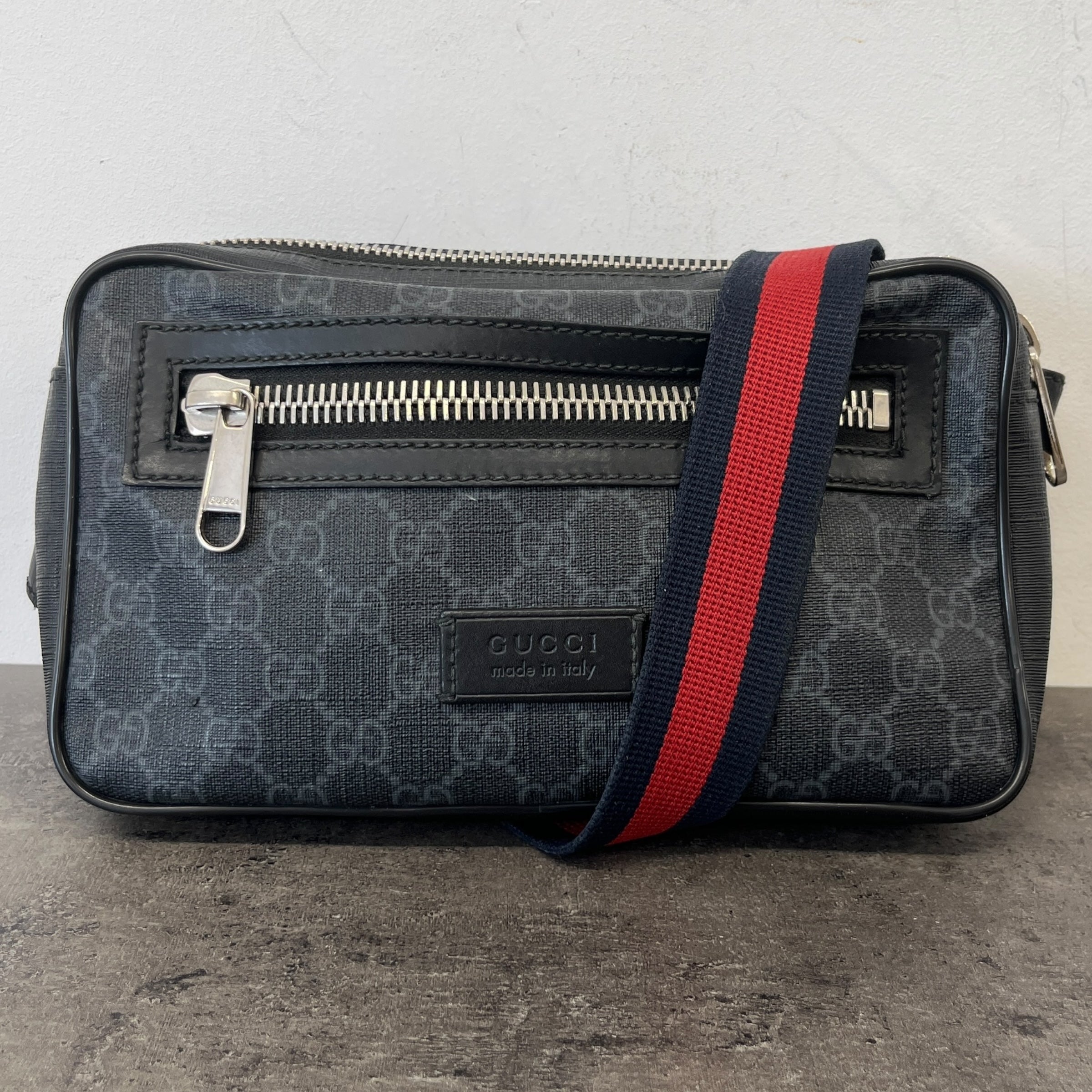 Men's Gg Supreme Belt Bag Black