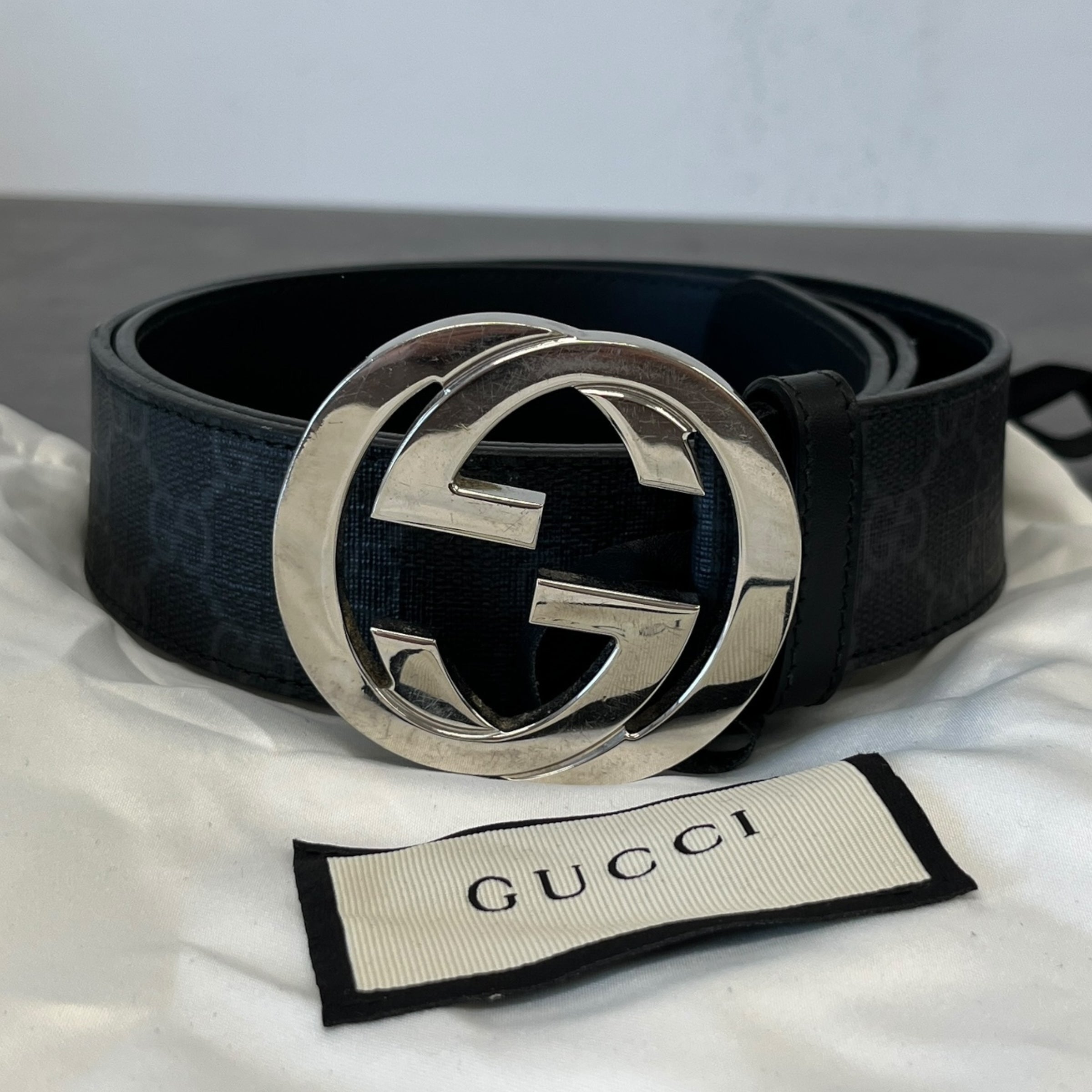Men's Gg Supreme Interlocking G Belt Black