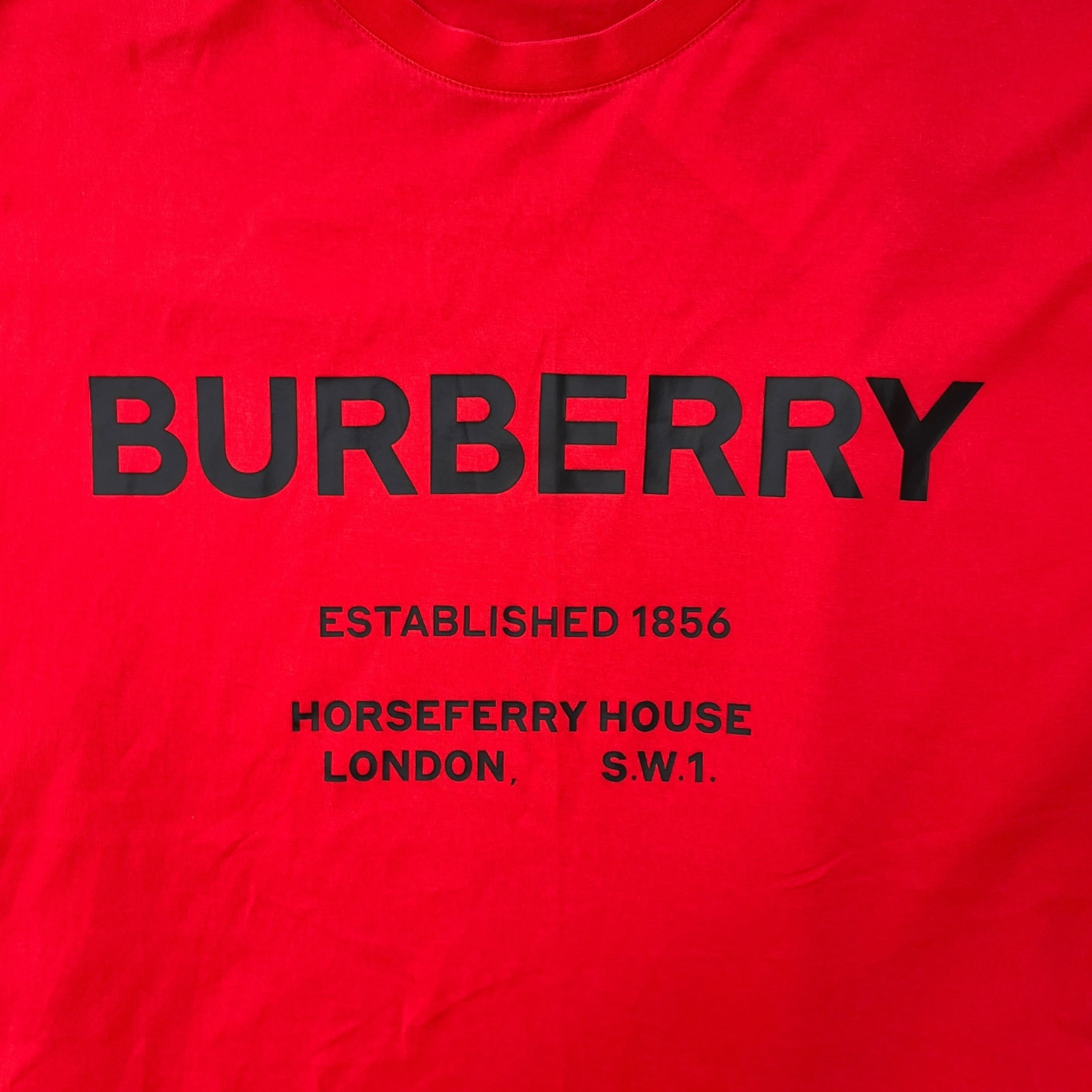 Men's Horseferry Logo Print T-Shirt Red Size L