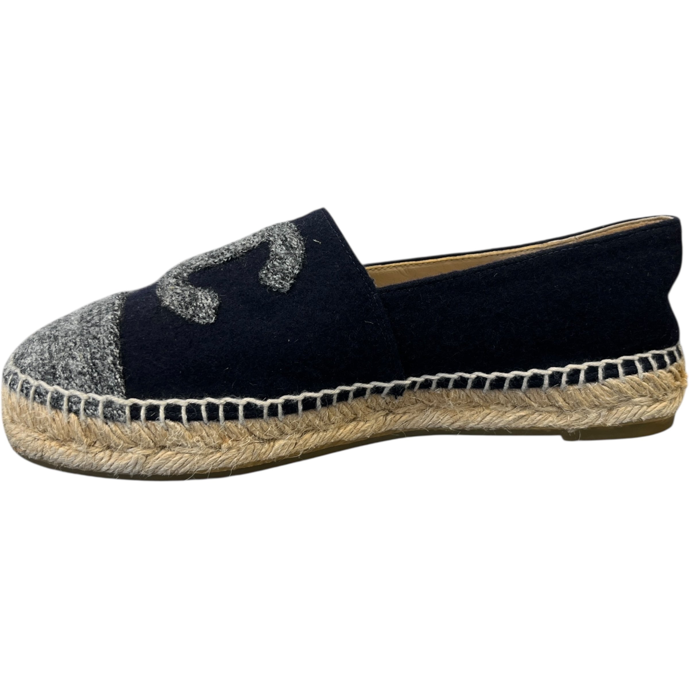 Women's Cc Tweed Espadrilles Navy Size EU 37 / UK 4