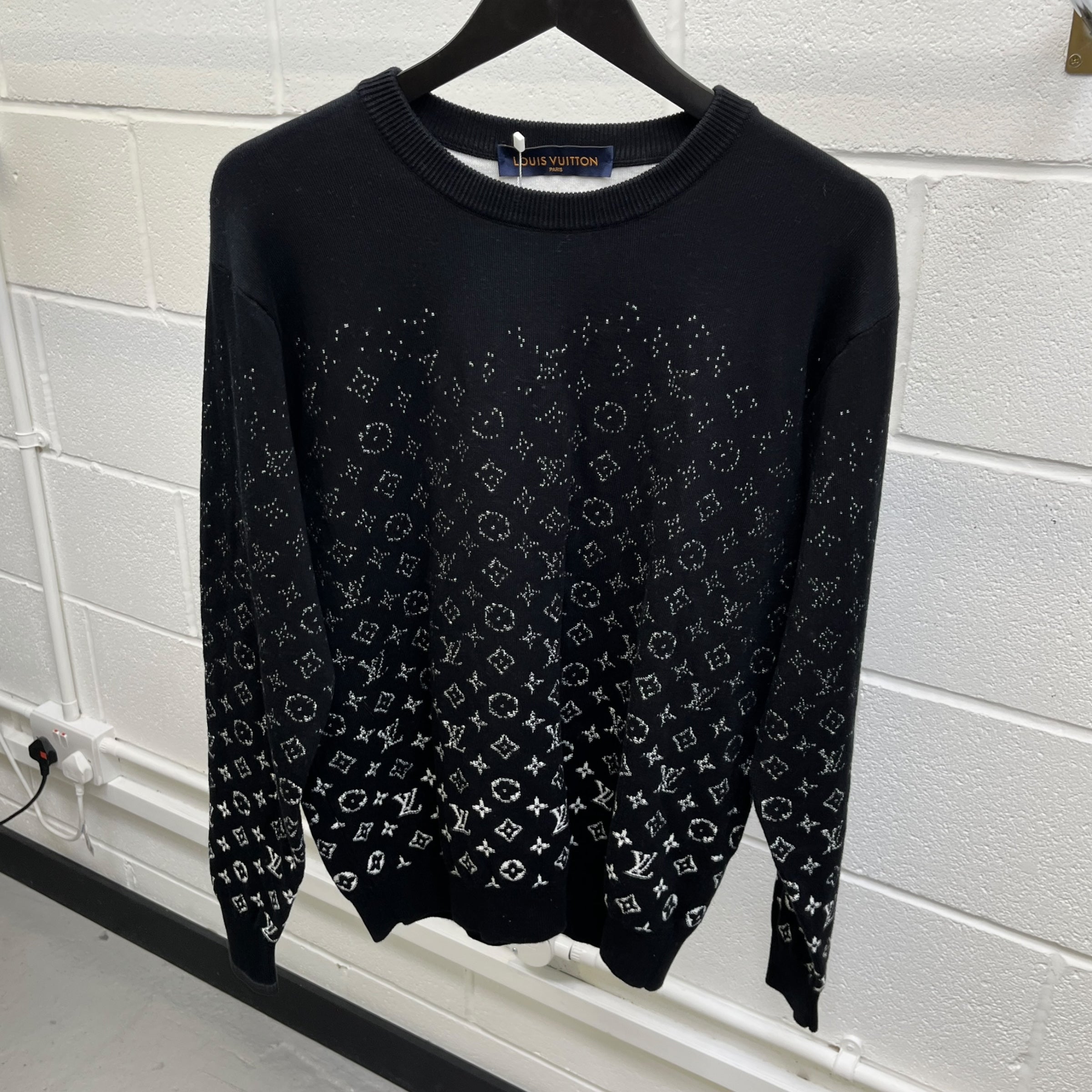 Men's Monogram Gradient Jumper Black Size M