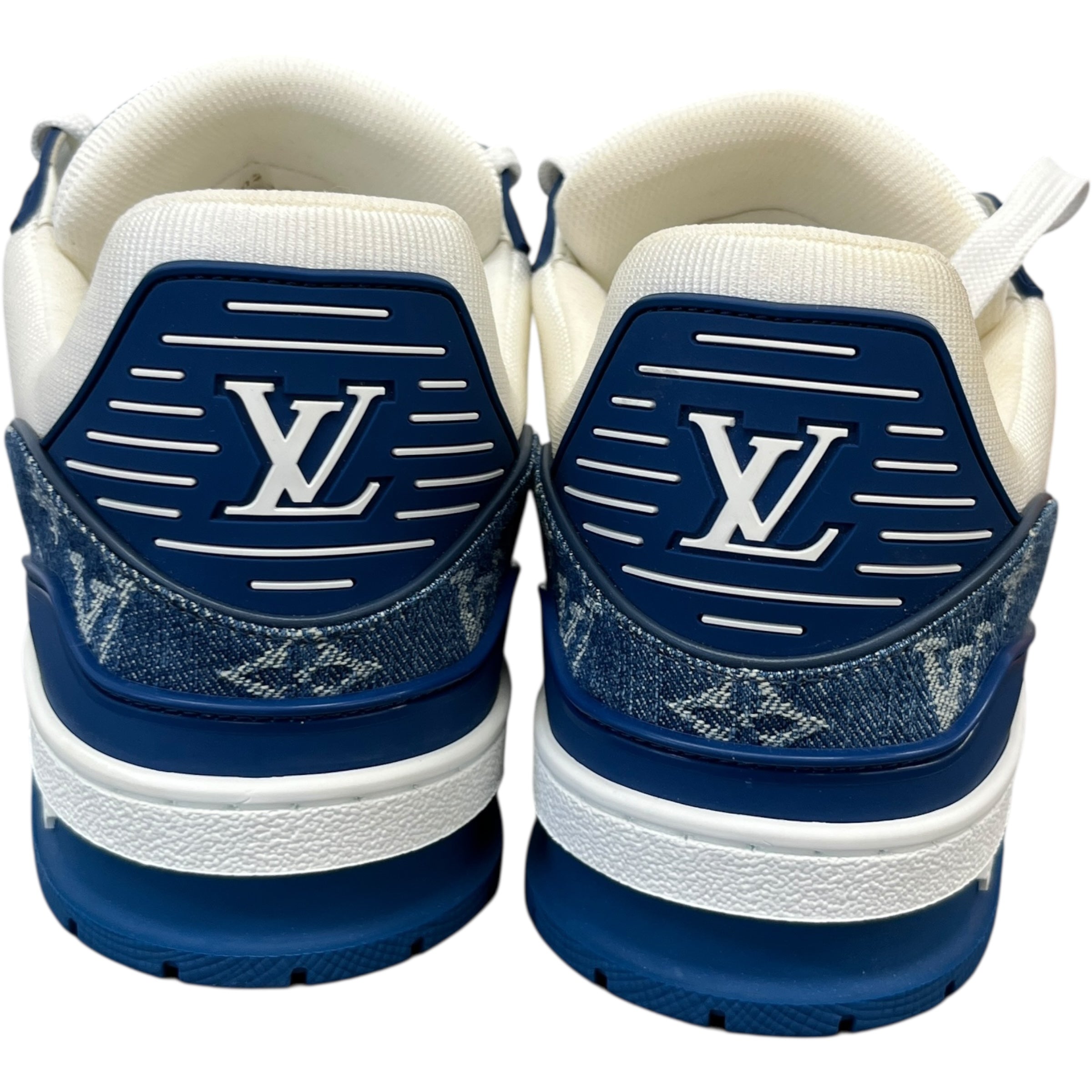 Men's Lv Denim Low Trainers Blue Size EU 43.5 / UK 9.5