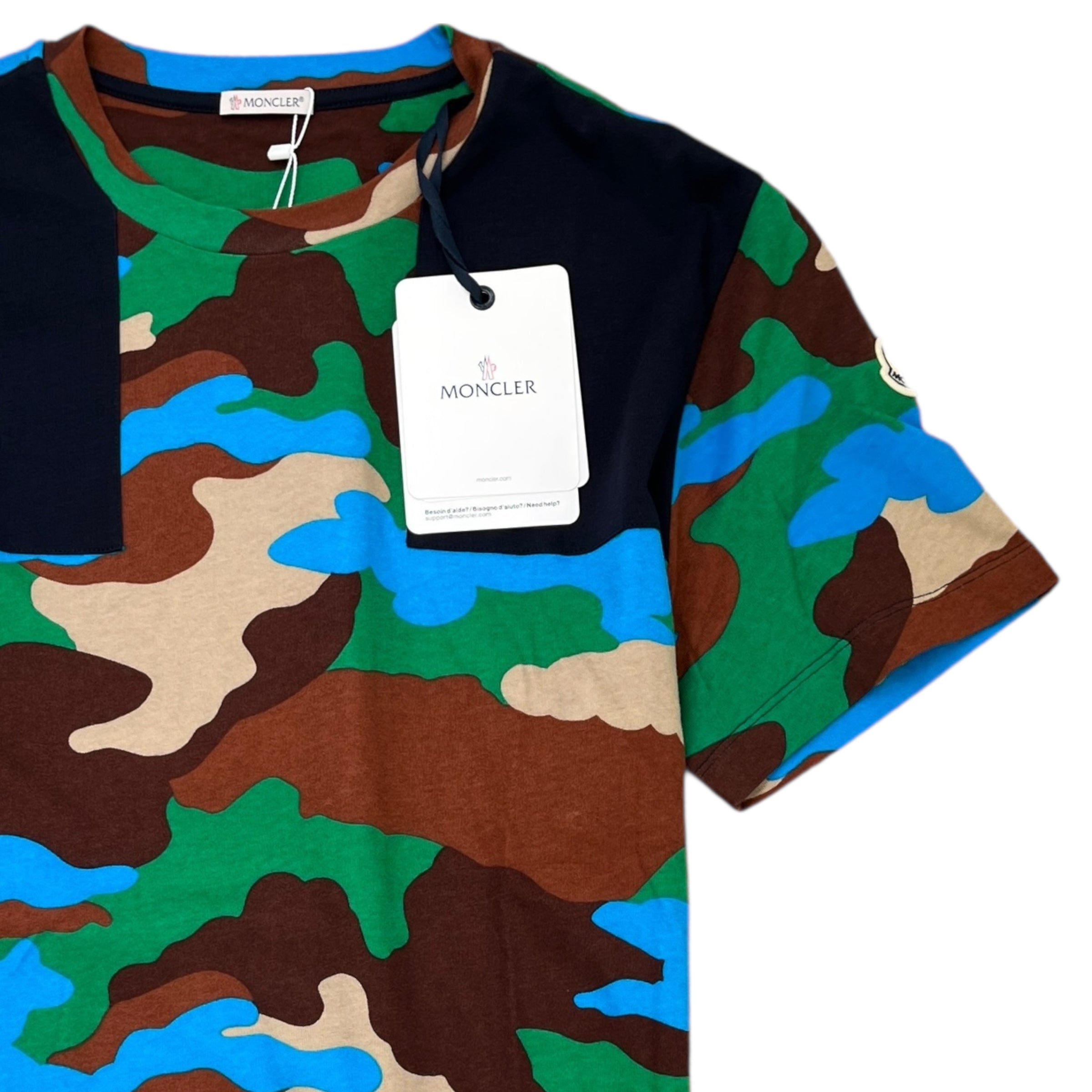 Men's Ss Camouflage T-Shirt Navy Size S