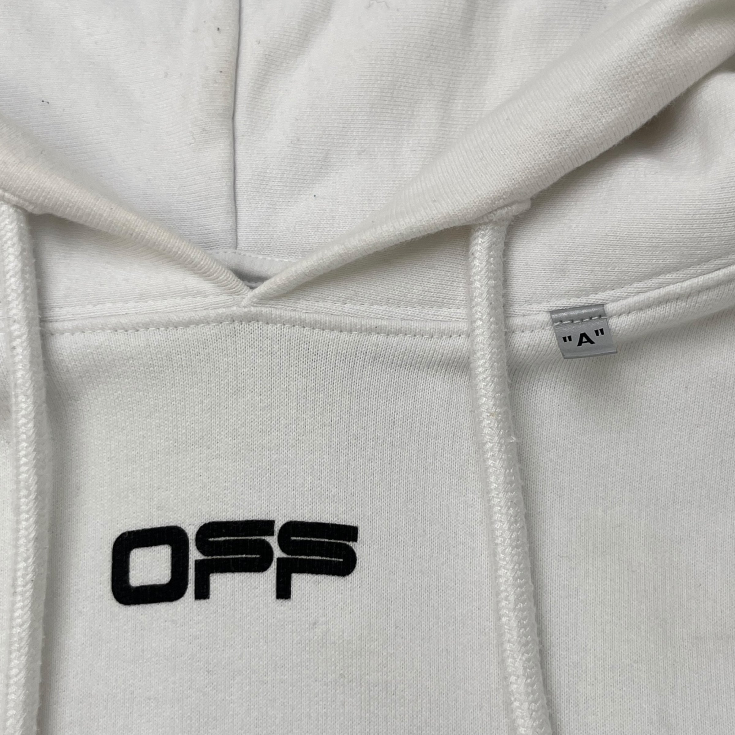 Men's Arrow Logo Hoodie White Size M