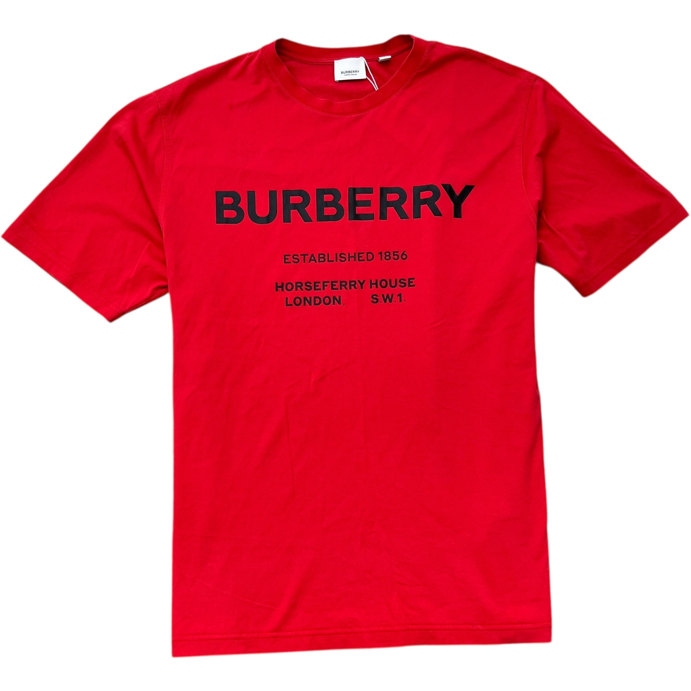 Men's Horseferry Logo Print T-Shirt Red Size L