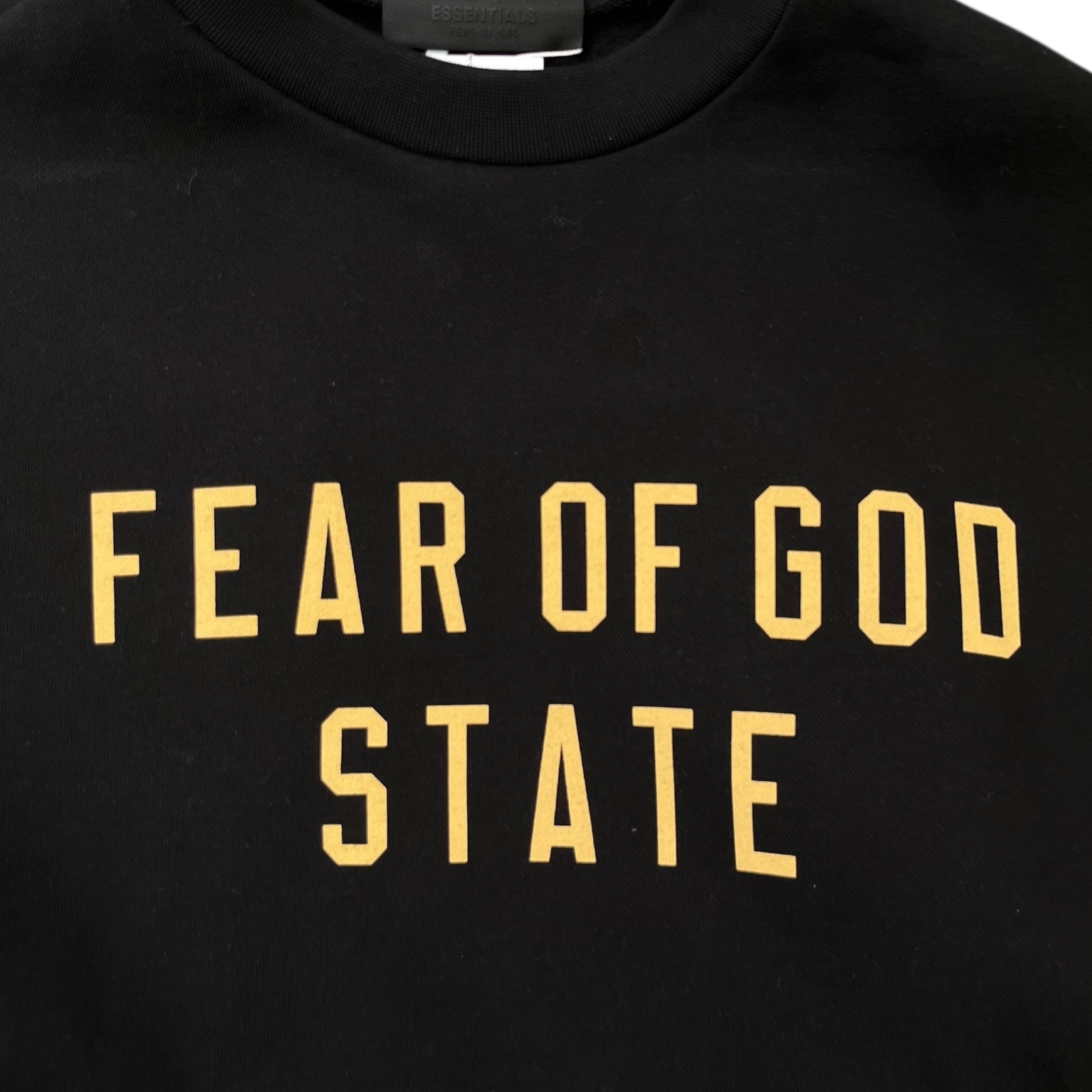 Men's Fear Of God Printed Logo Sweatshirt Black Size M