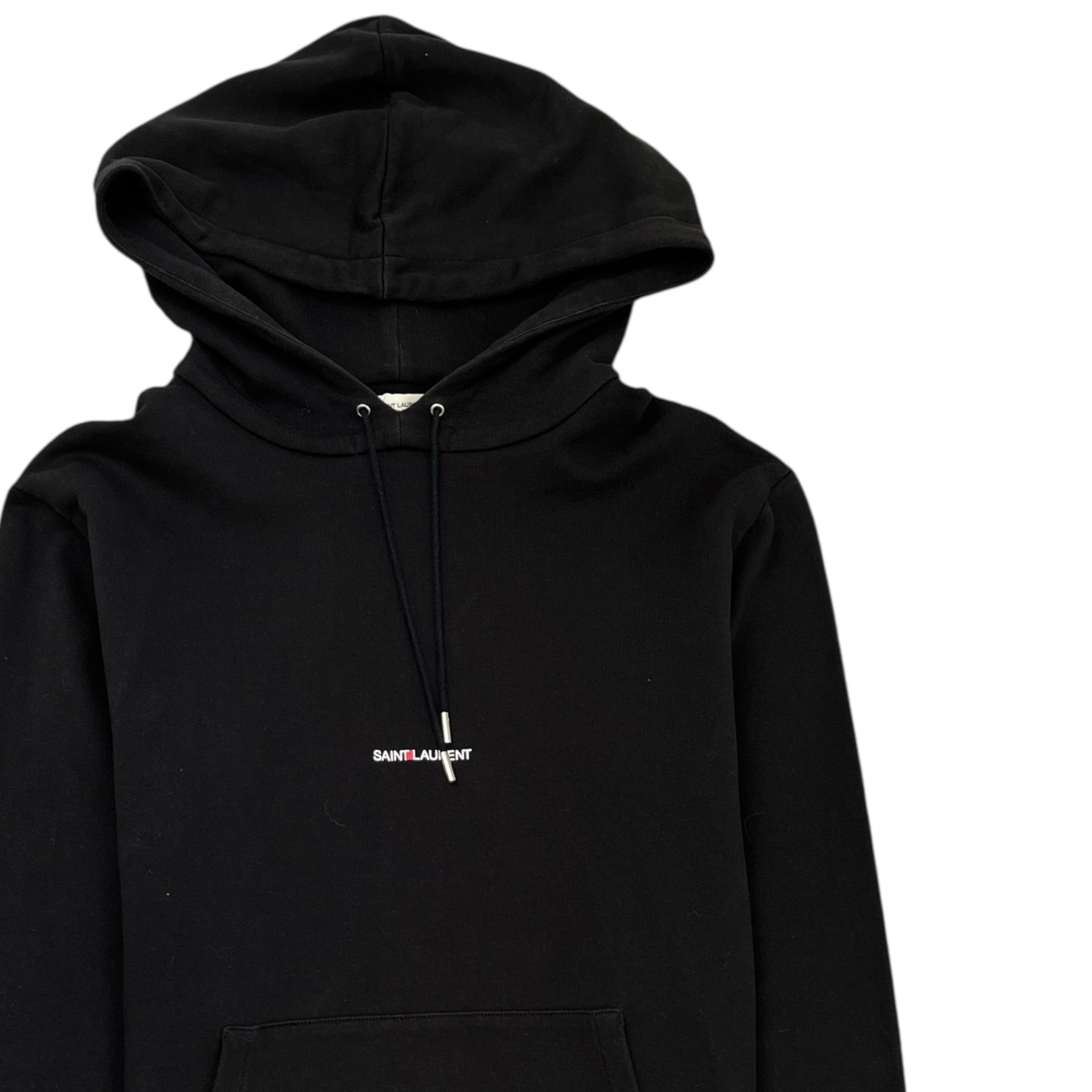 Men's Logo Print Hoodie Black Size XXL