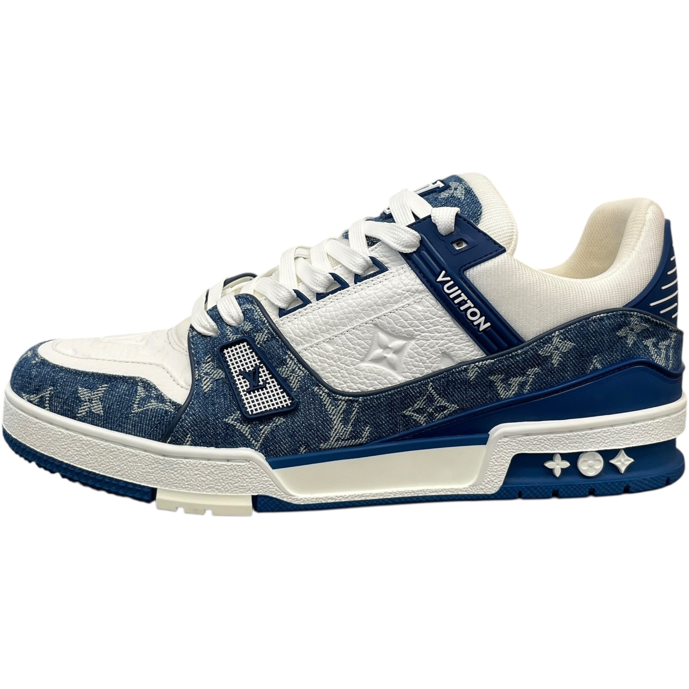 Men's Lv Denim Low Trainers Blue Size EU 43.5 / UK 9.5