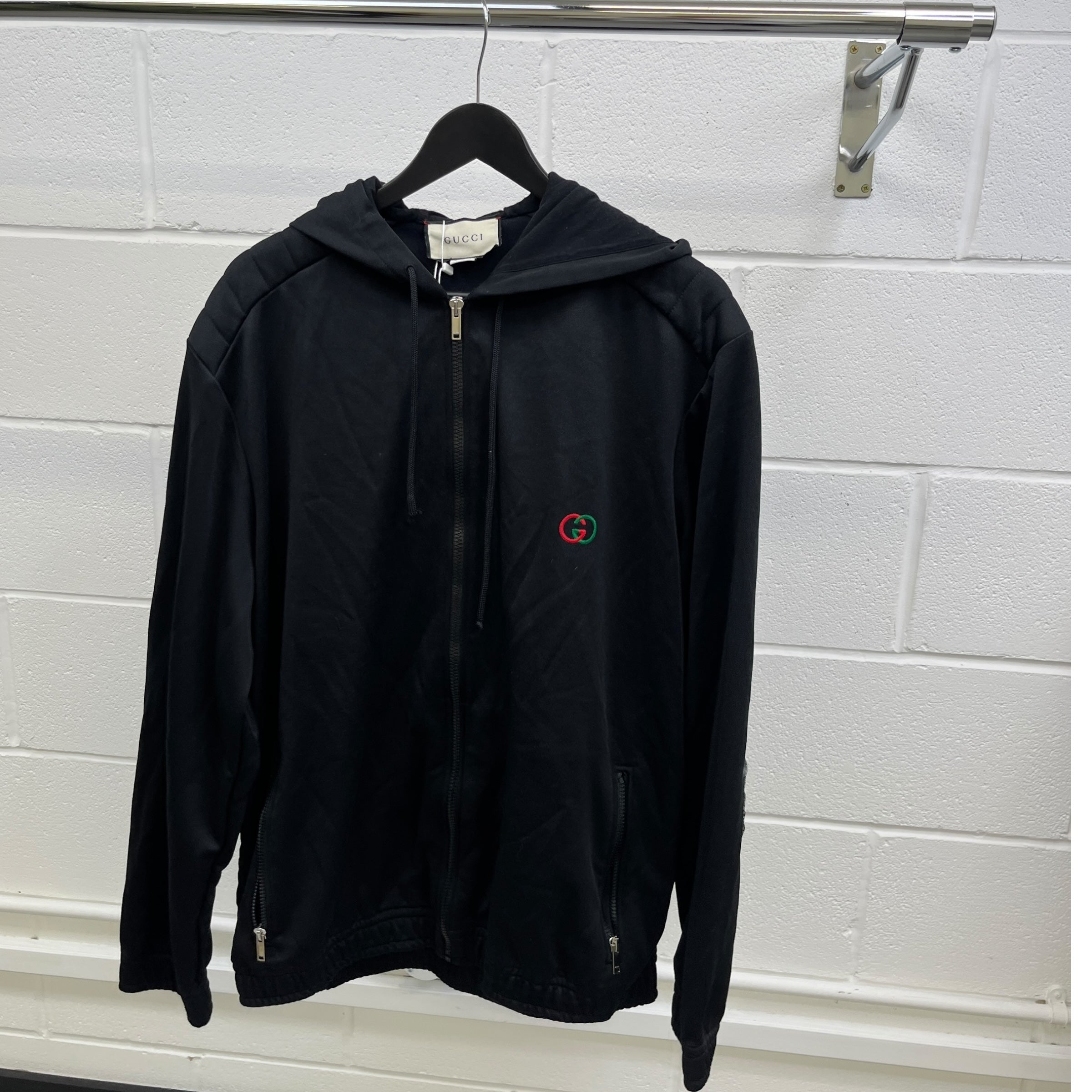 Men's Technical Elbow Patch Hoodie Black Size XL