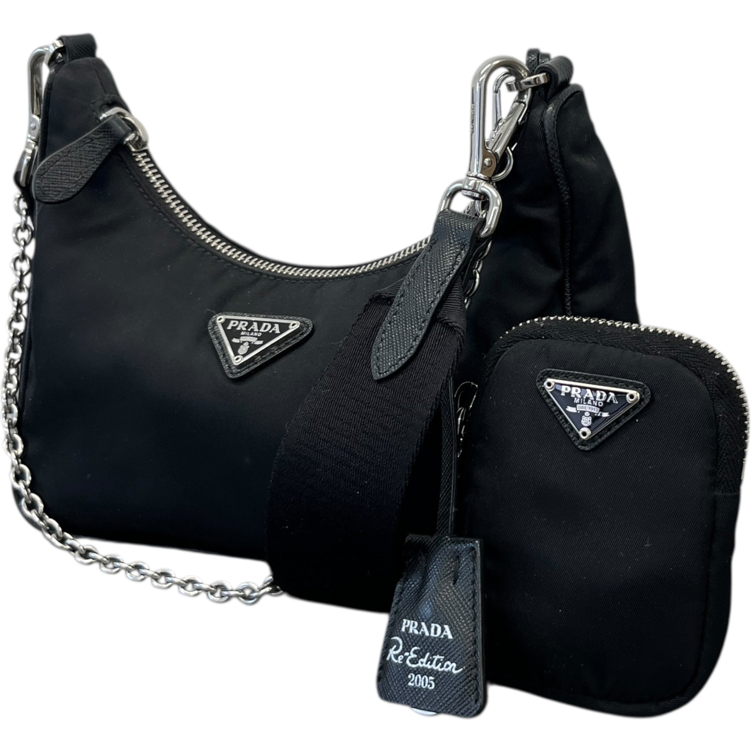 Women's Re-Edition 2005 Re-Nylon Handbag Black