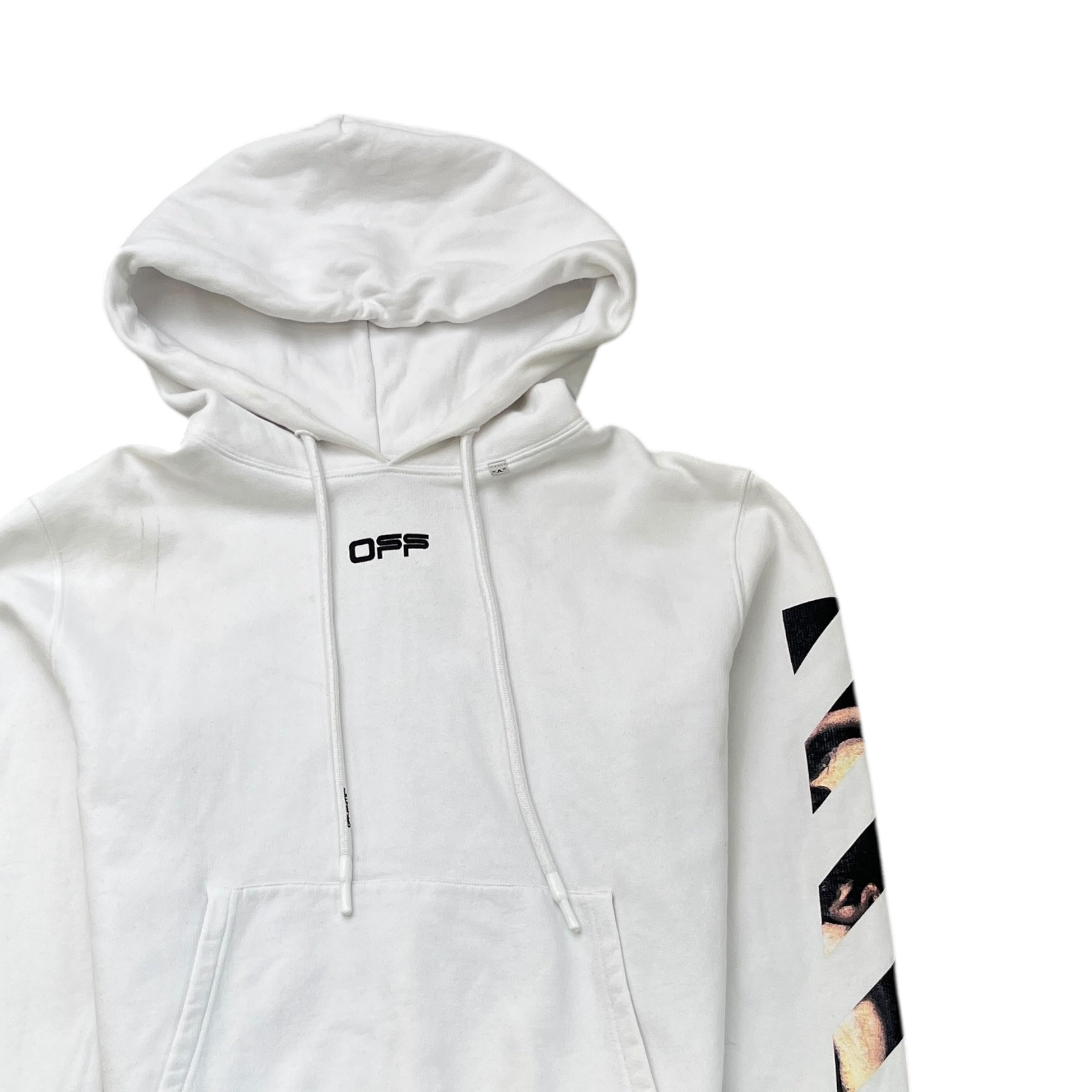 Men's Arrow Logo Hoodie White Size M