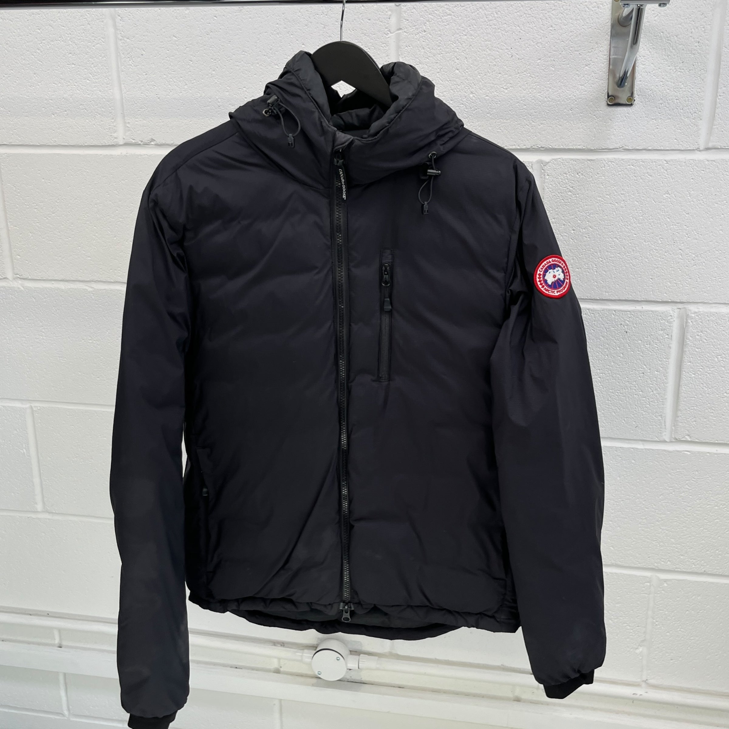 Men's Lodge Hoody Down Jacket Black Size M
