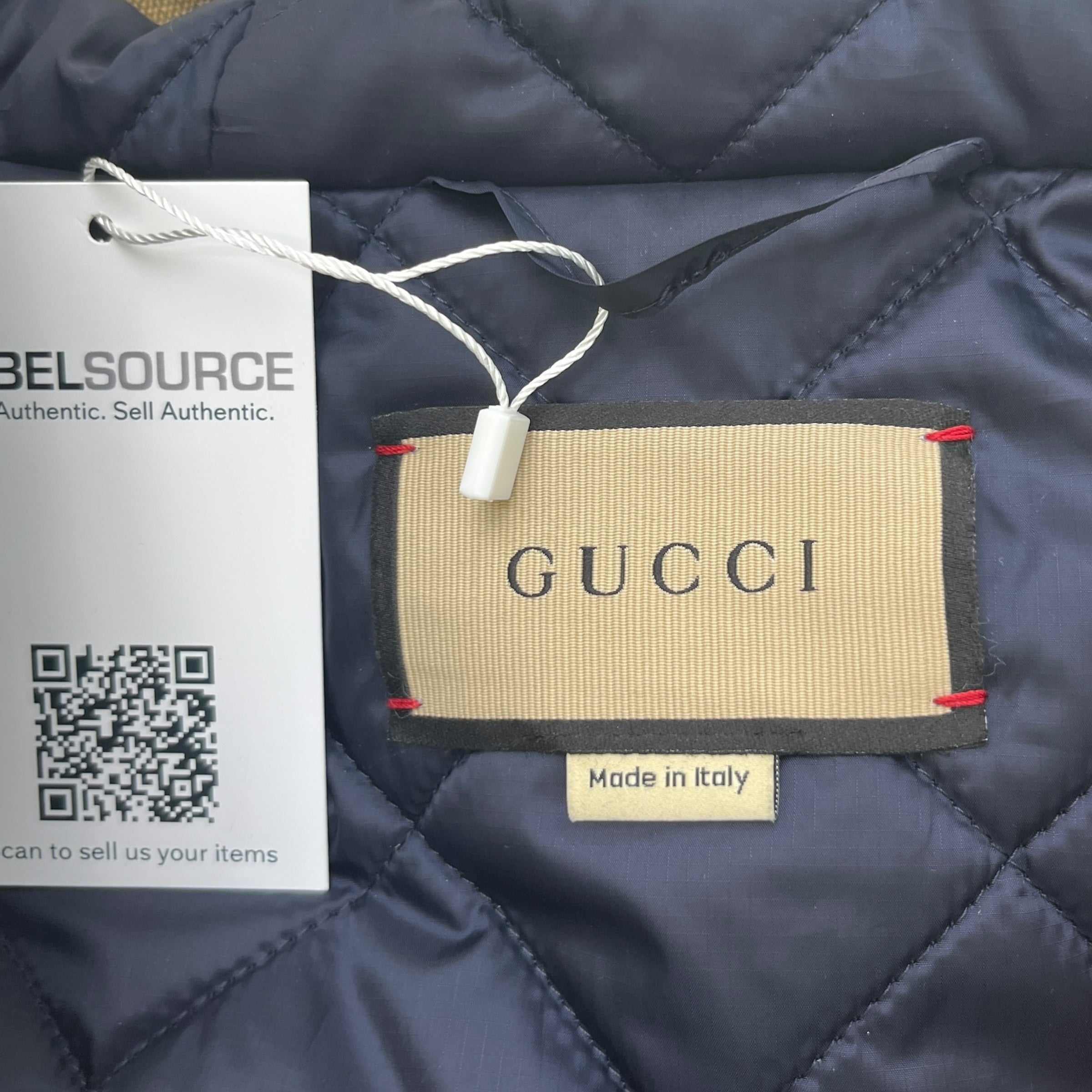 Men's Gg Supreme Canvas Down Jacket Beige Size IT 46 / S