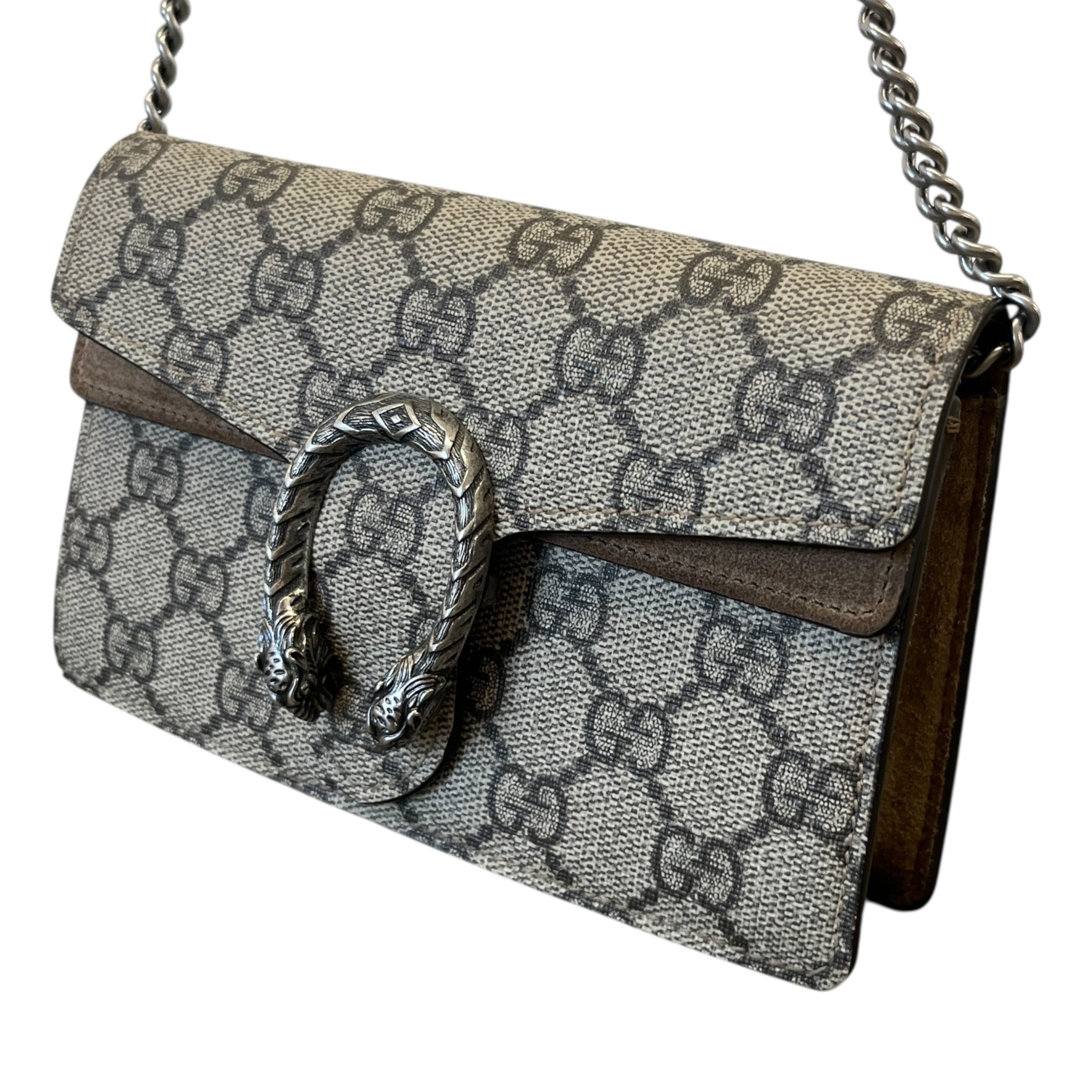 Women's Dionysus Gg Supreme Super Mini Handbag Beige