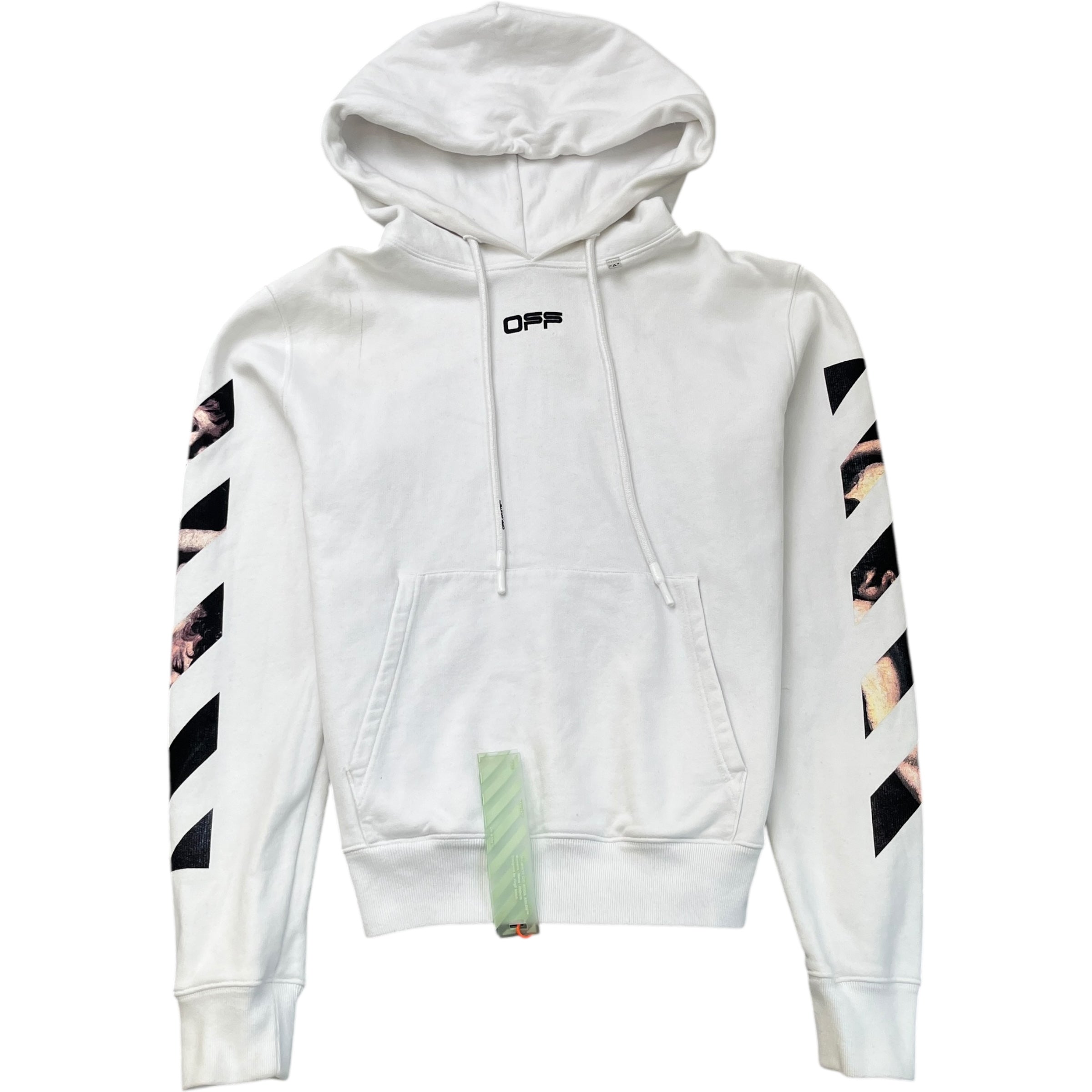 Men's Arrow Logo Hoodie White Size M