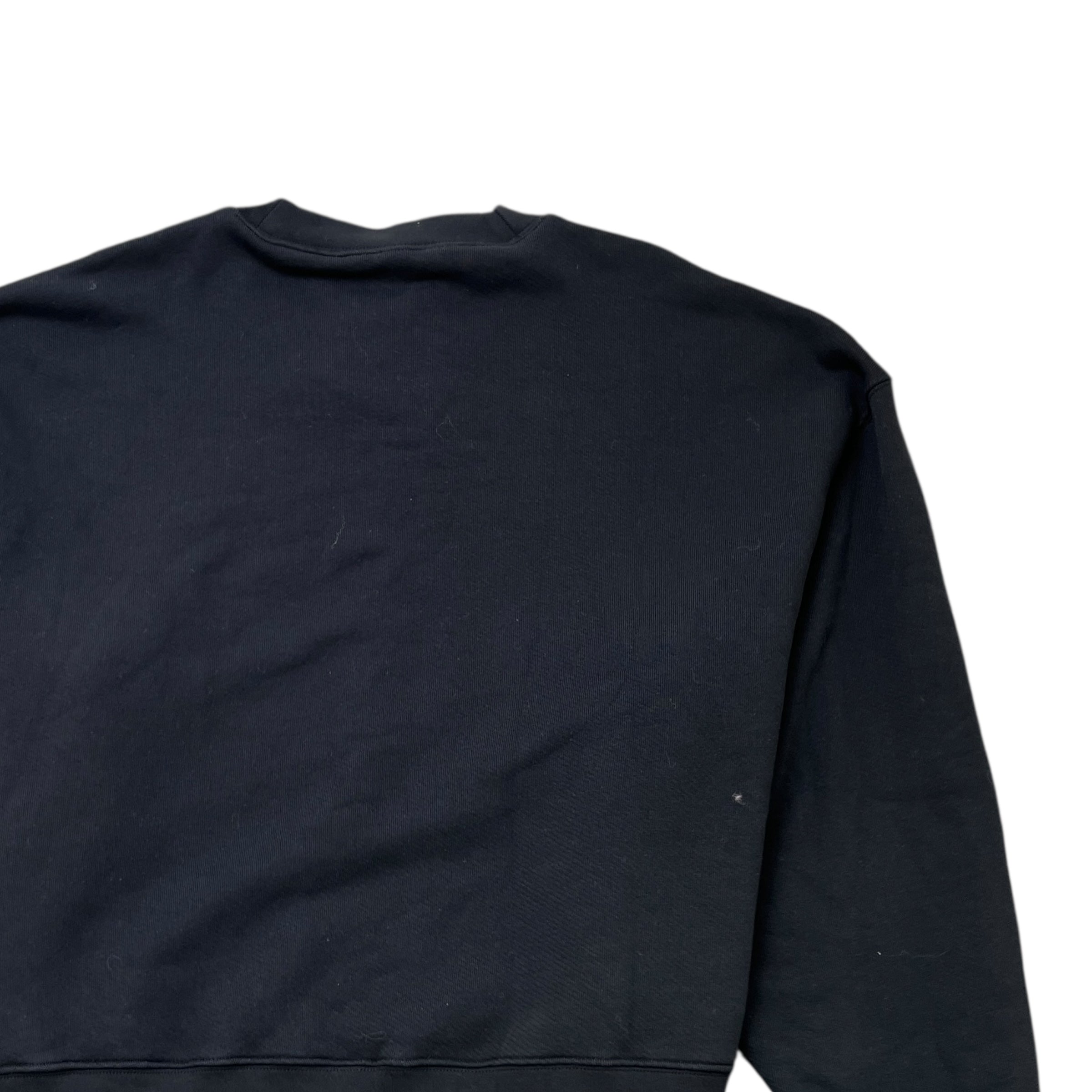 Men's Ski Club Logo Print Sweatshirt Black Size XL