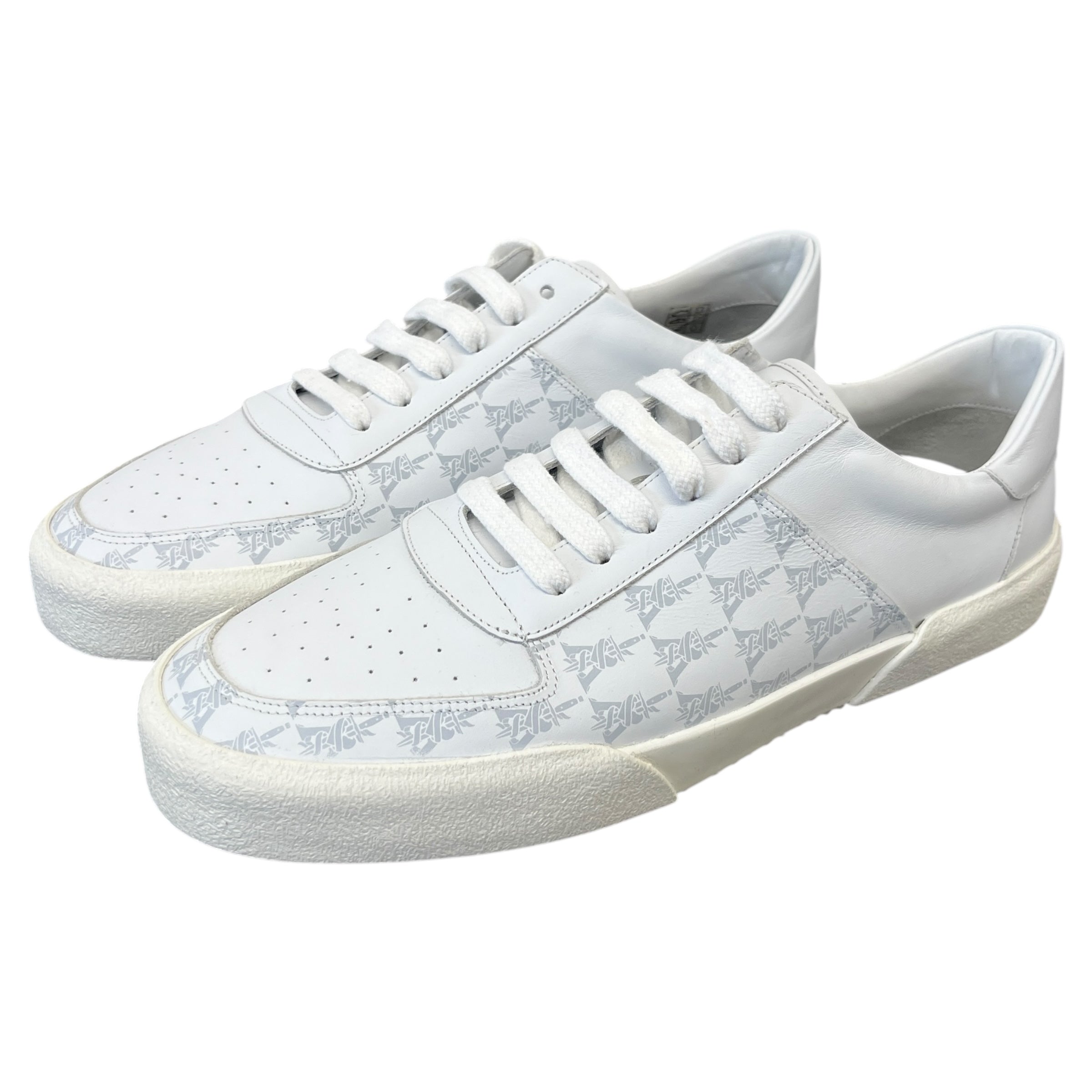 Men's Dagger Monogram Low Trainers White Size EU 44 / UK 10