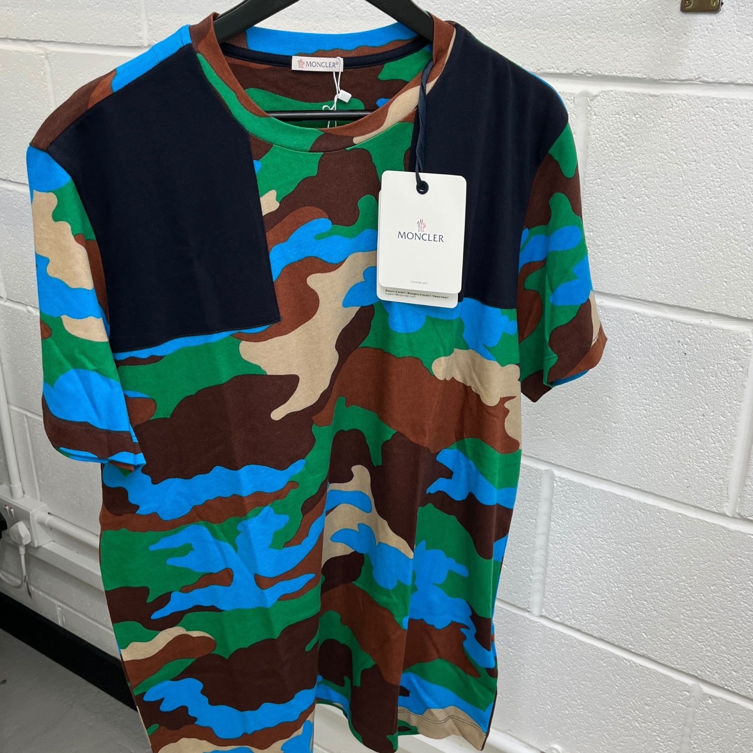 Men's Ss Camouflage T-Shirt Navy Size L