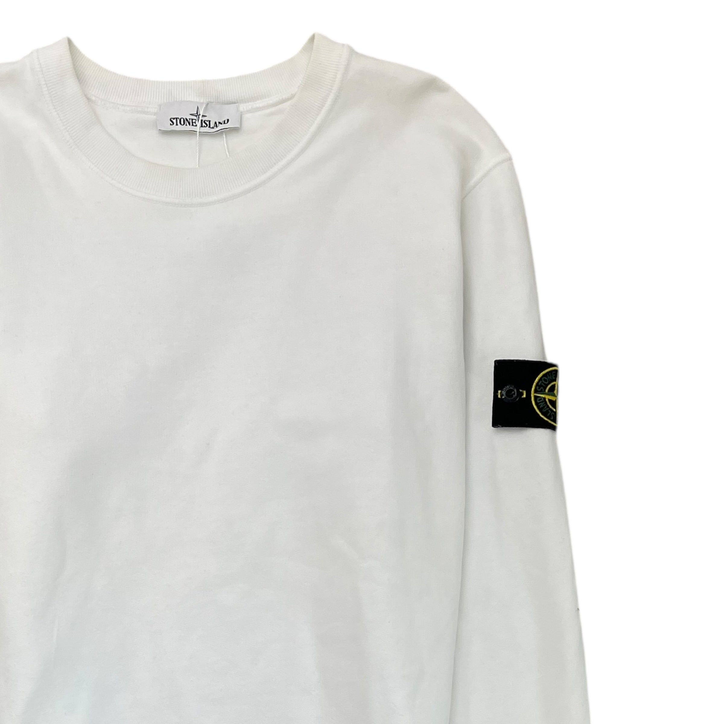 Men's Applique Logo Sweatshirt White Size M