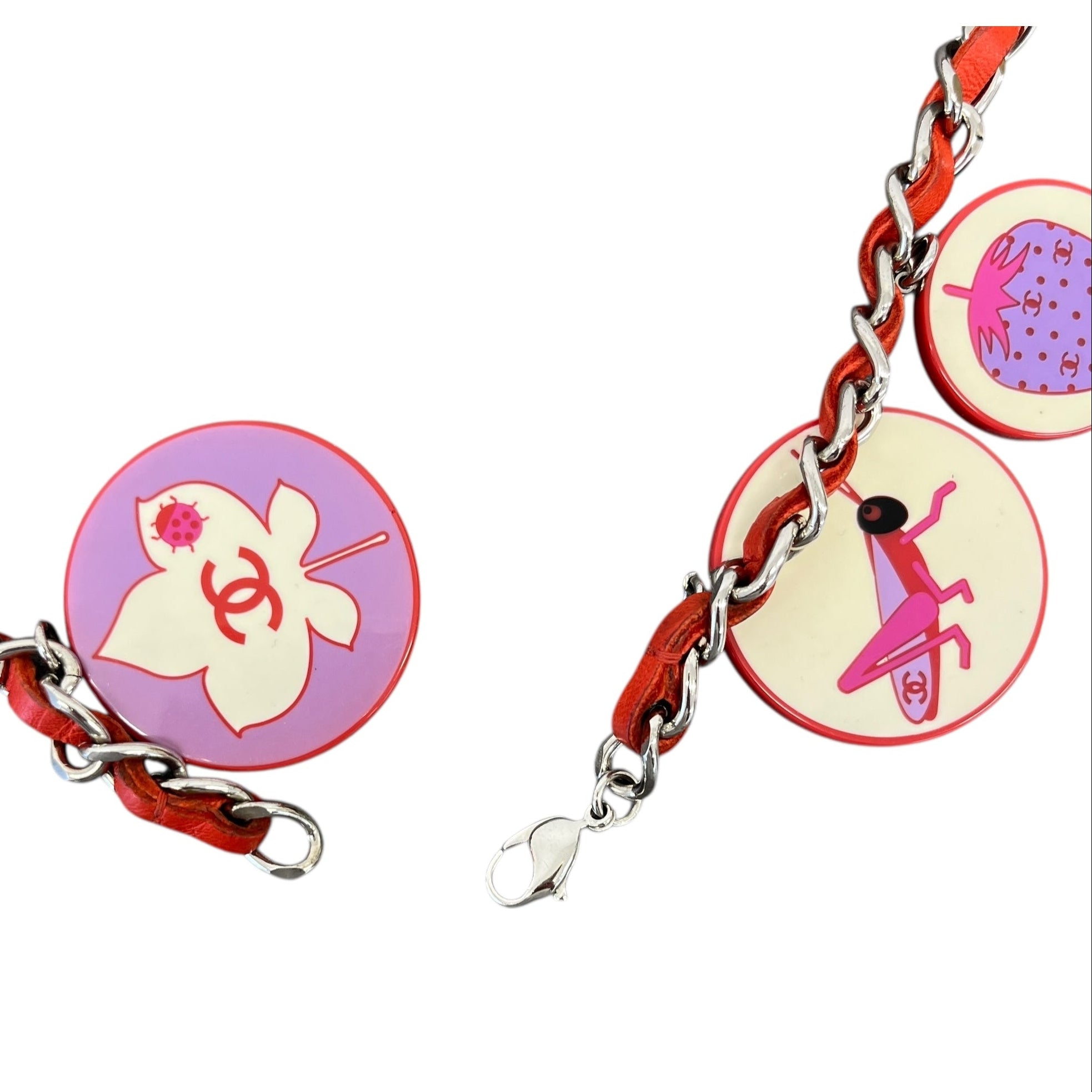 Women's Cc Charm Belt Red