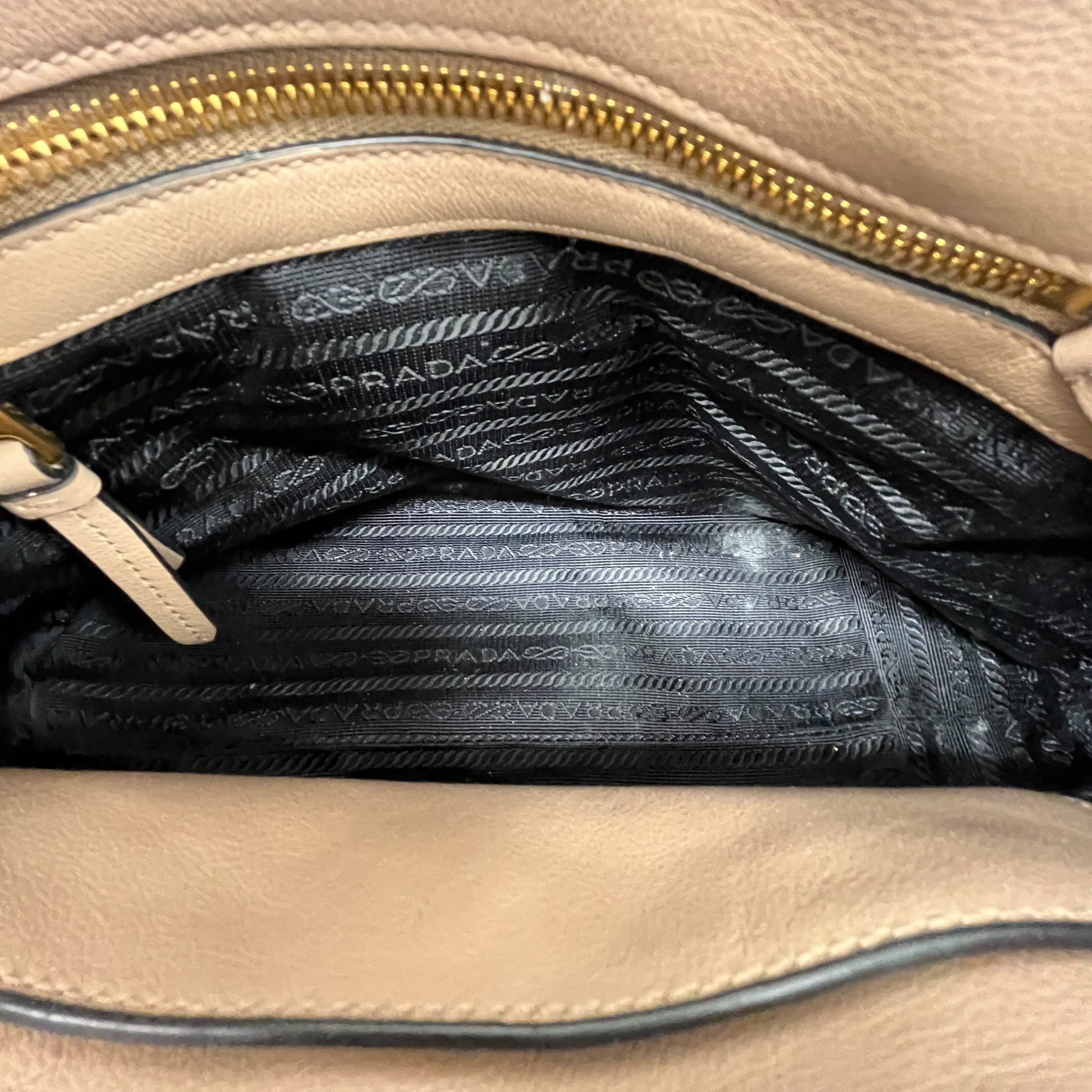 Women's Logo Embossed Handbag Nude