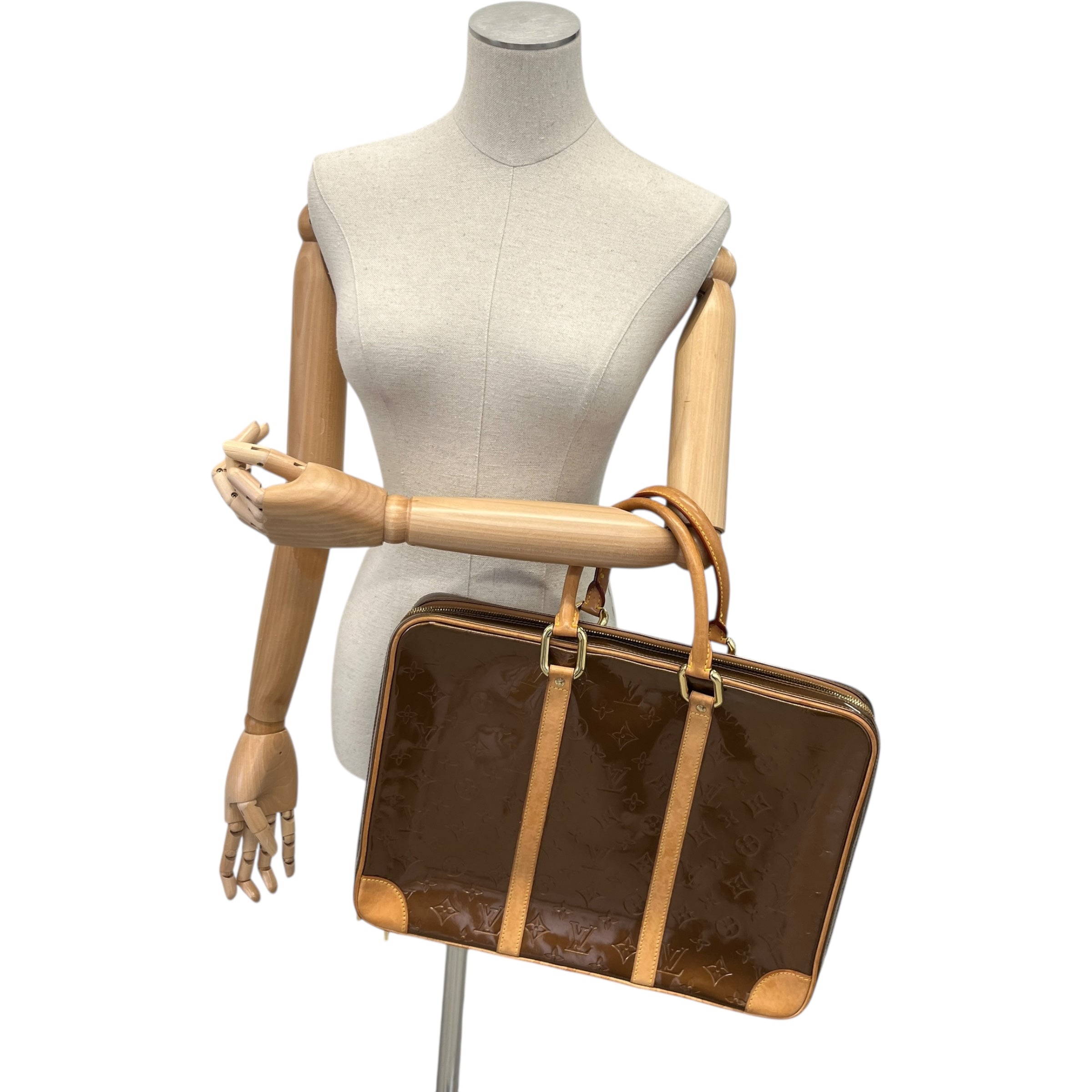 Men's Monogram Vernis Vandam Briefcase Bag Brown