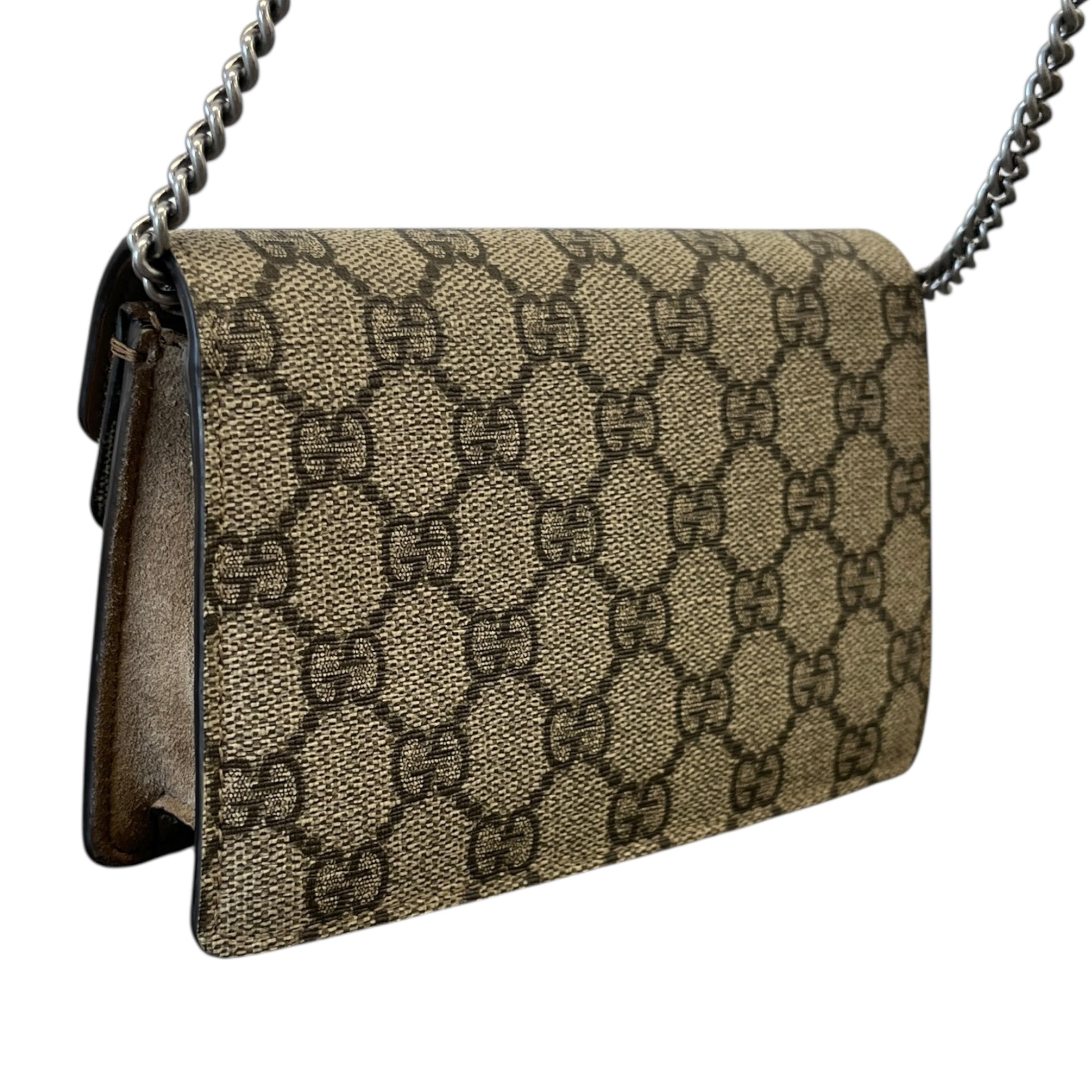 Women's Dionysus Gg Supreme Super Mini Handbag Beige