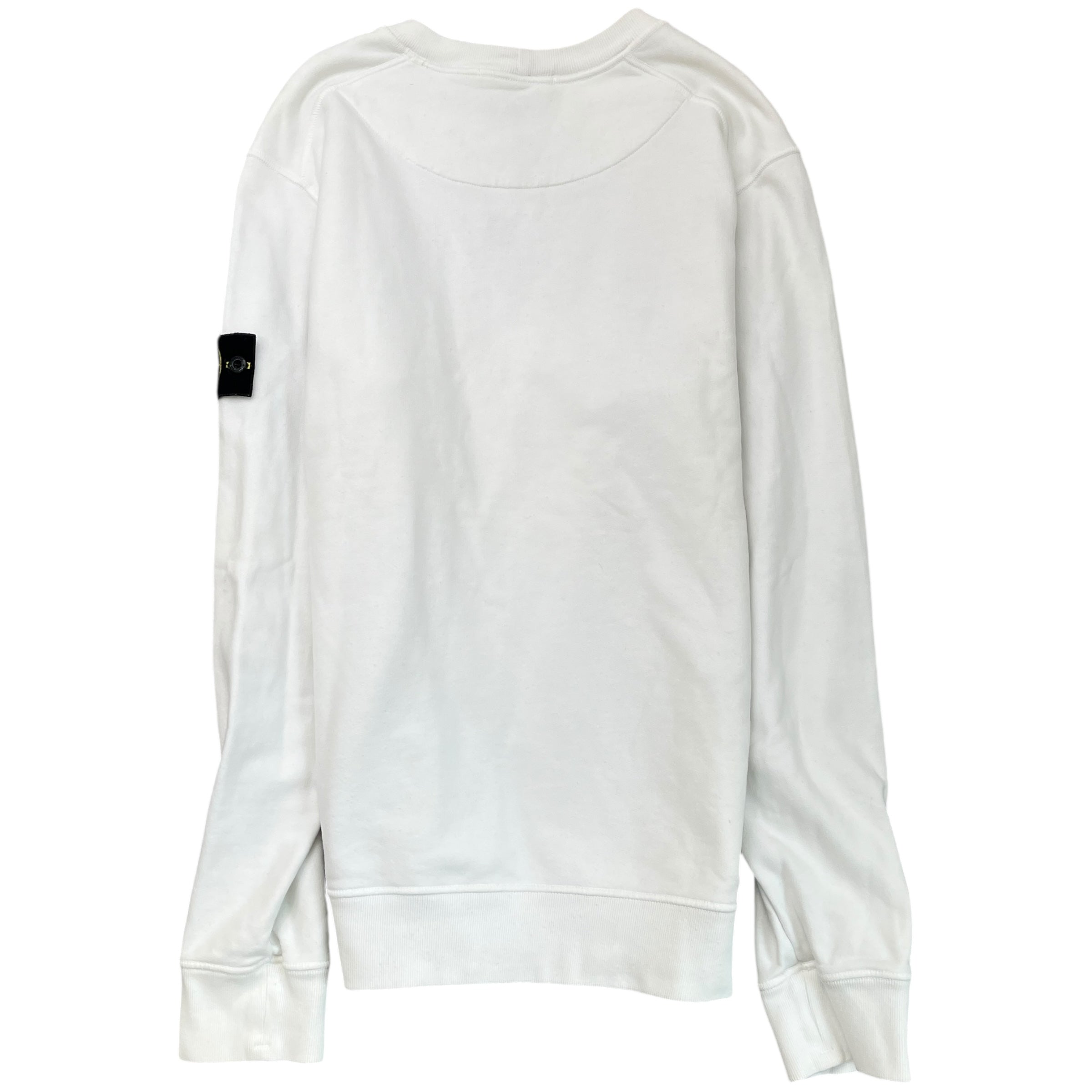 Men's Applique Logo Sweatshirt White Size M