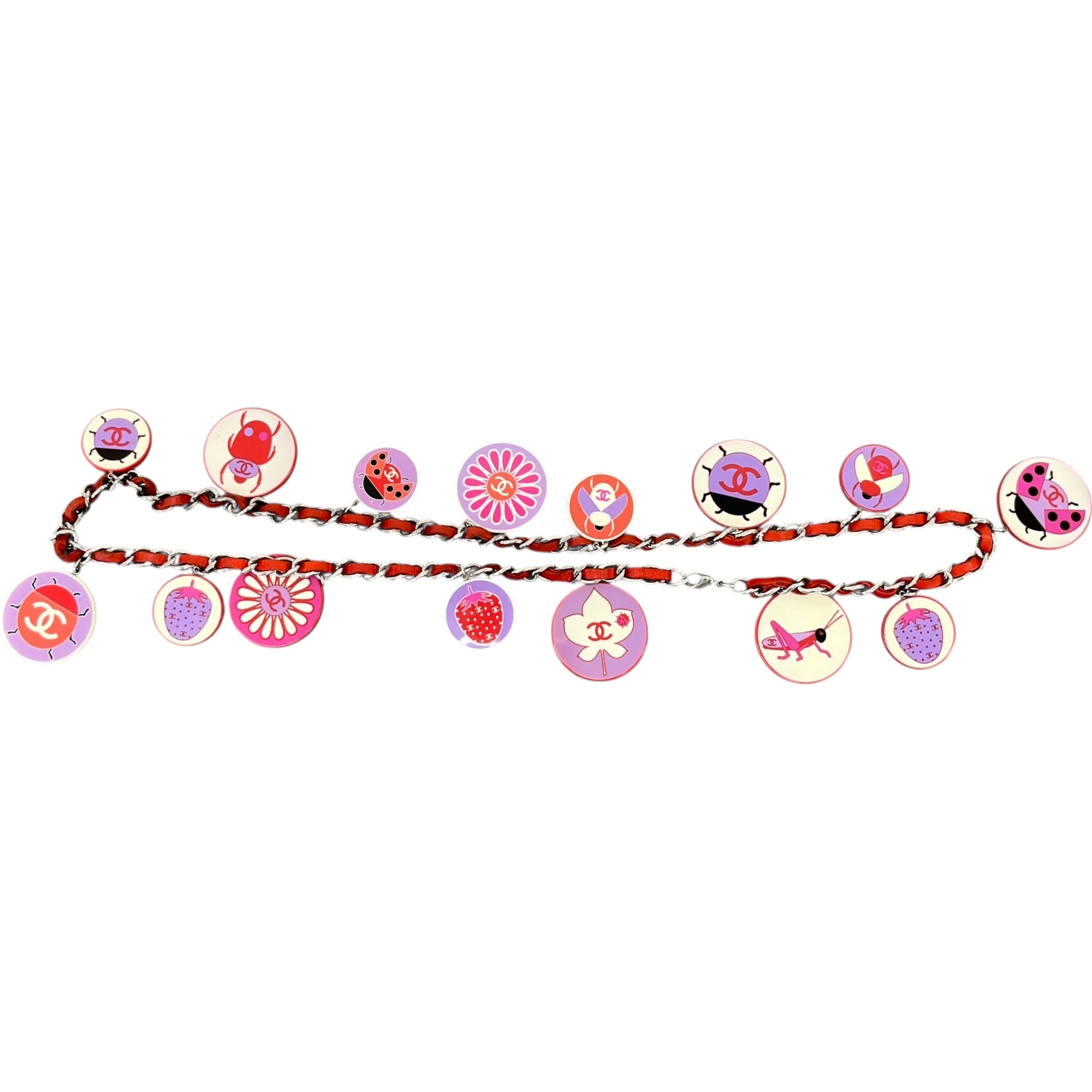 Women's Cc Charm Belt Red