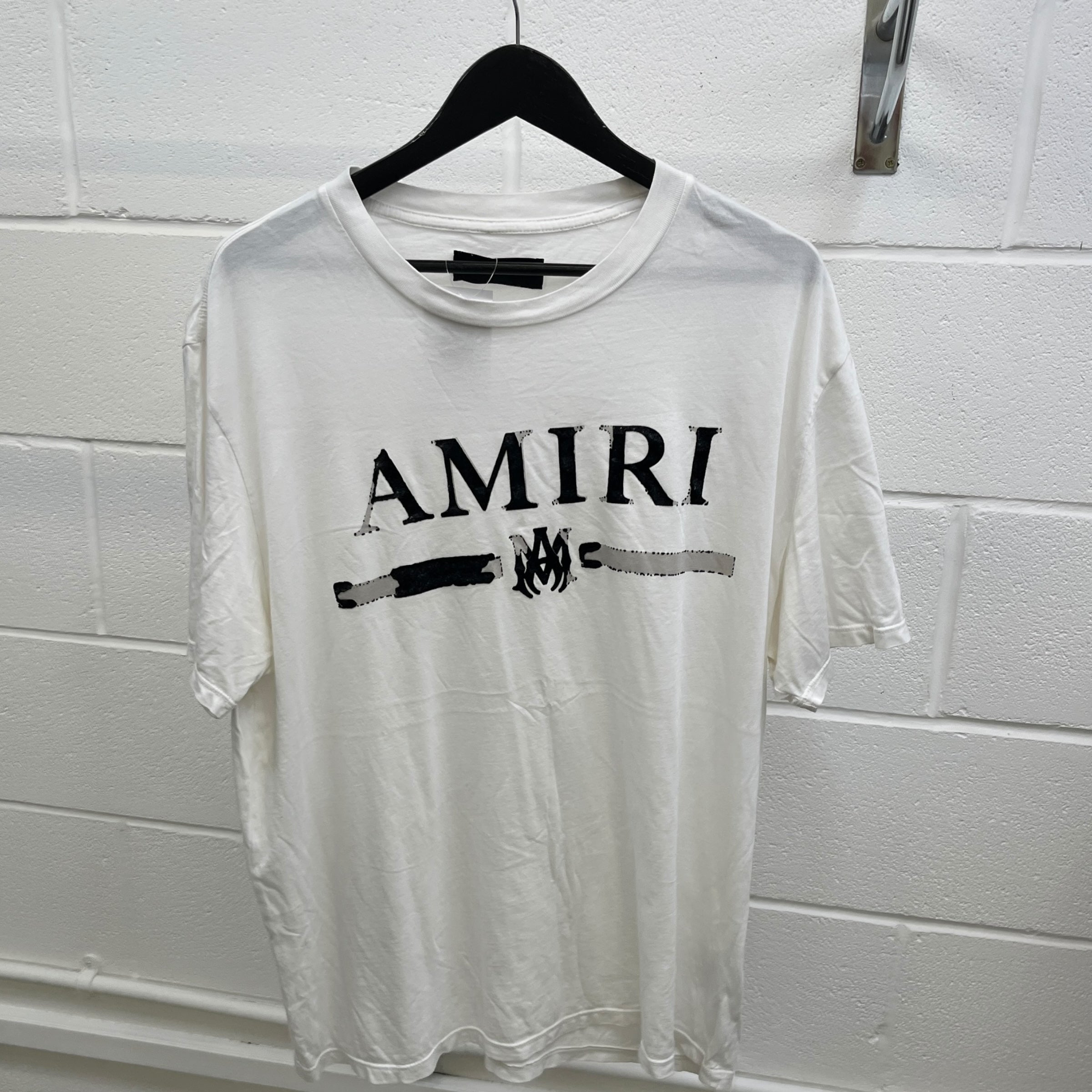 Men's Ma Bar Logo T-Shirt White Size XL