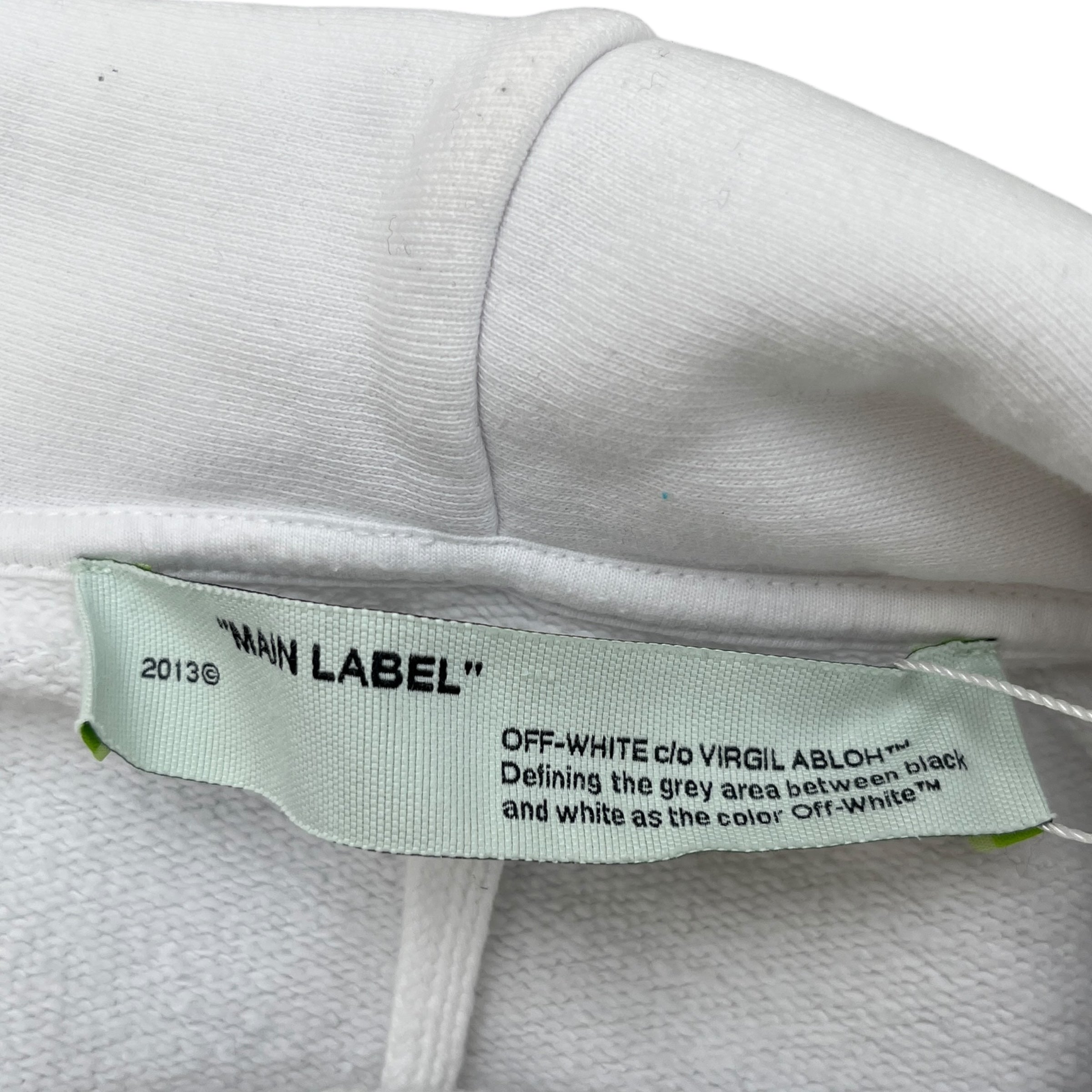 Men's Arrow Logo Hoodie White Size M