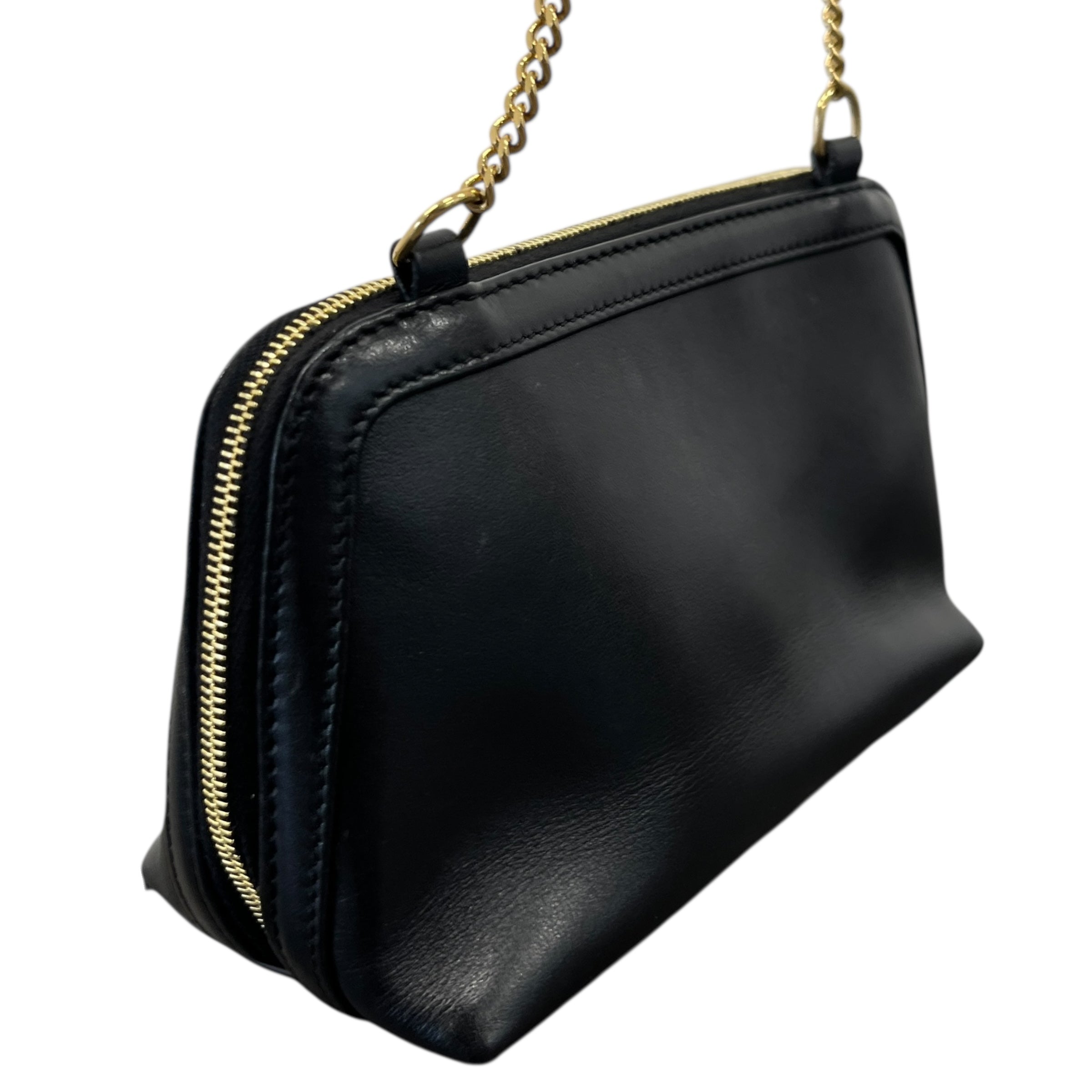Women's Triomphe Clutch On Chain Bag Black