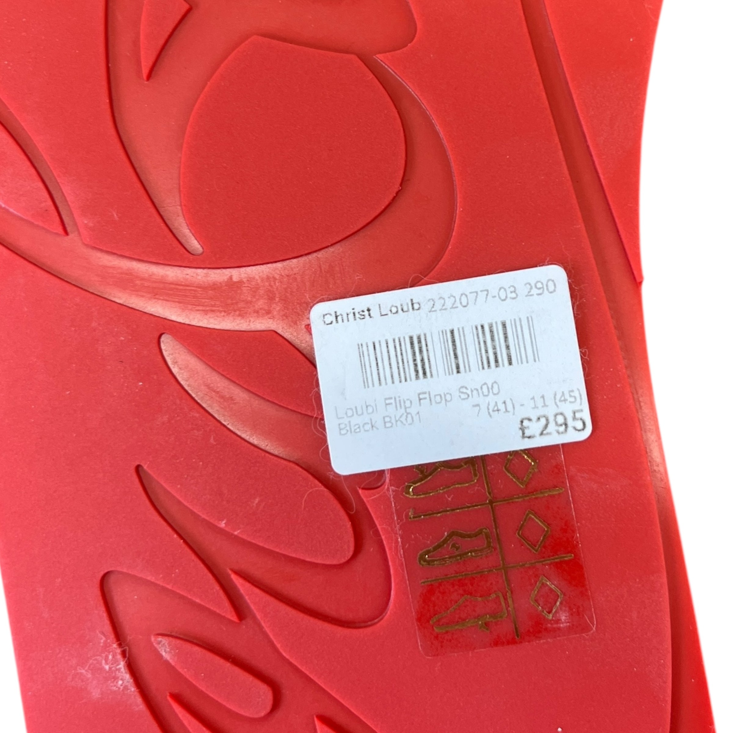 Men's Loubi Flip Flat Sandals Black Size EU 43 / UK 9