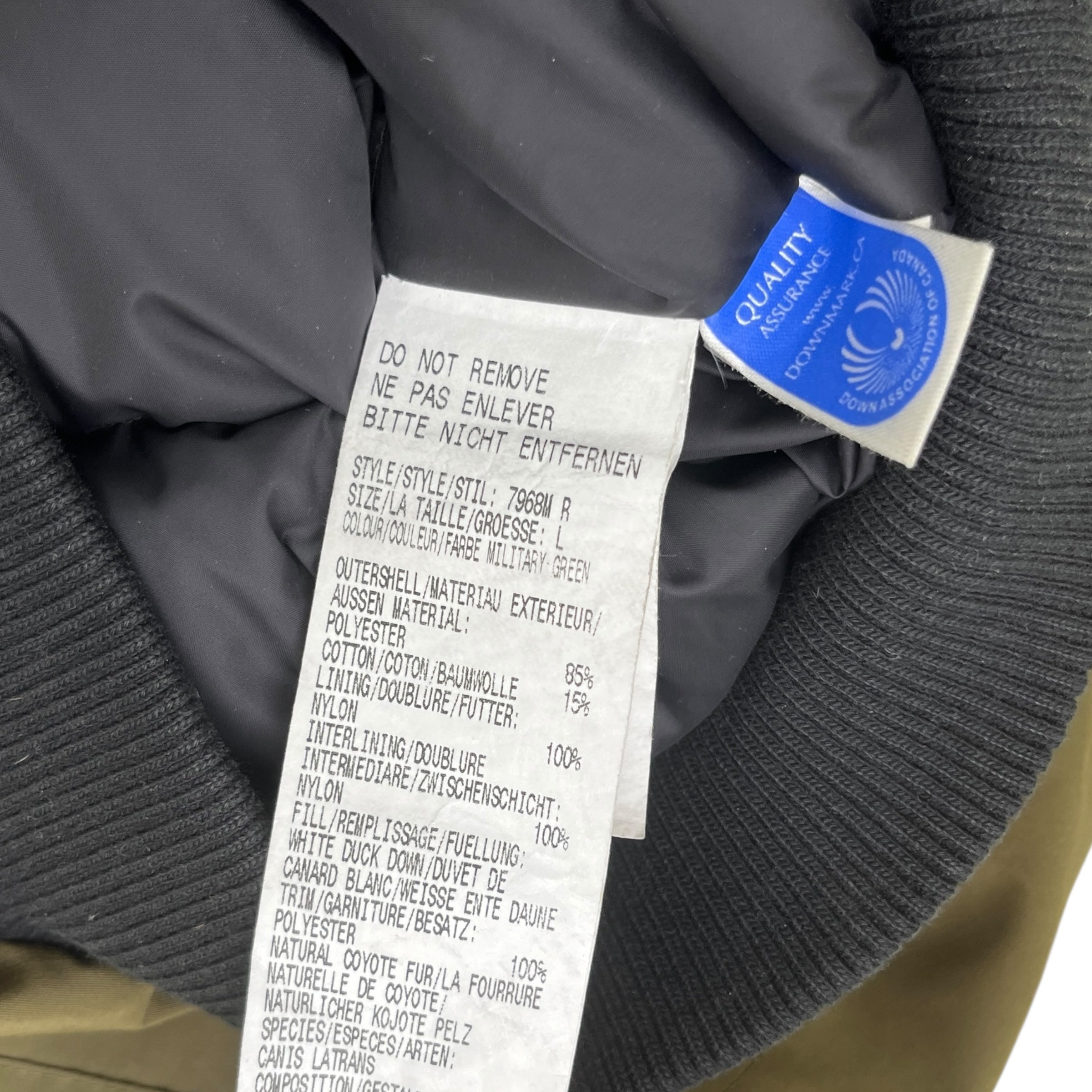 Men's Chilliwack Bomber Down Jacket Khaki Size L