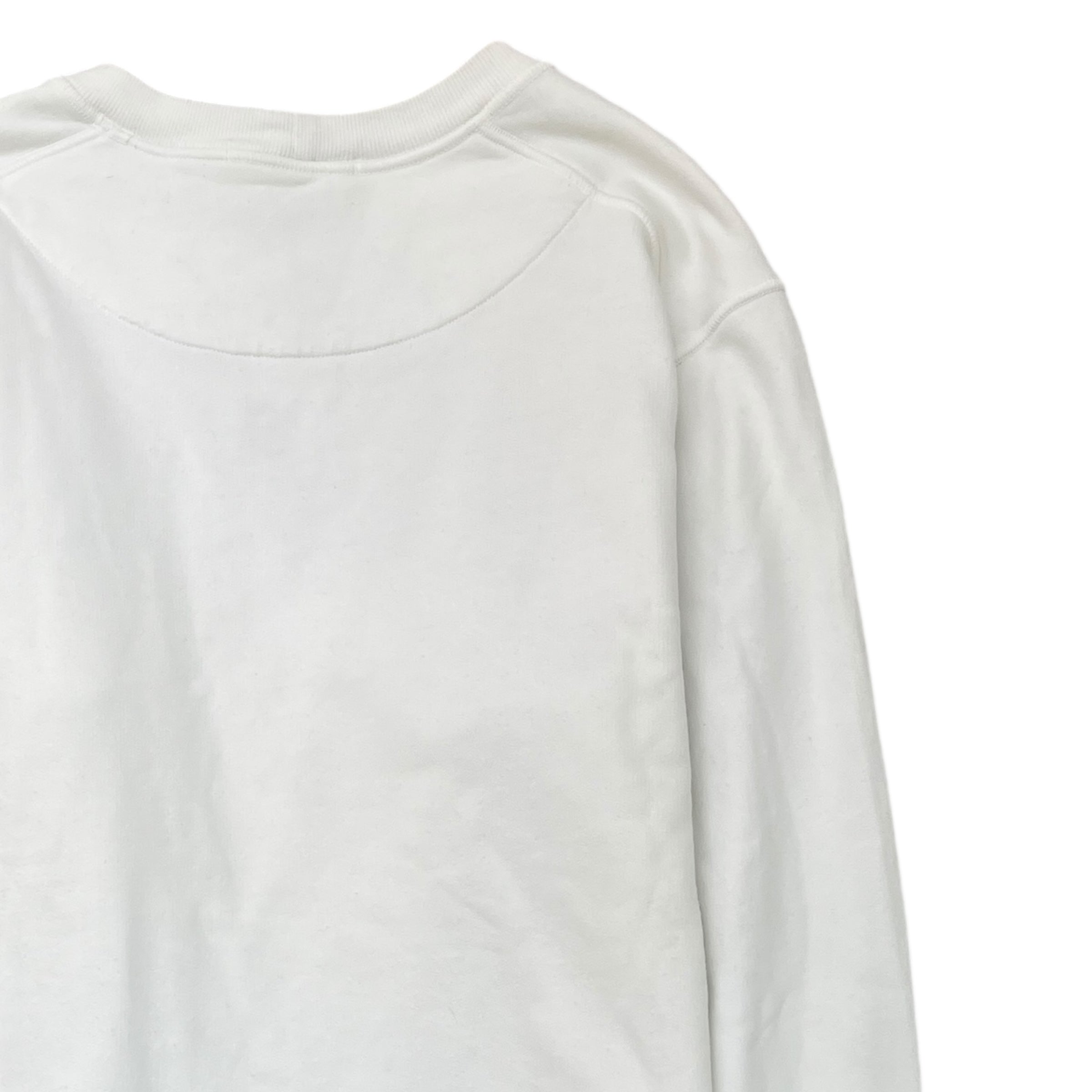 Men's Applique Logo Sweatshirt White Size M